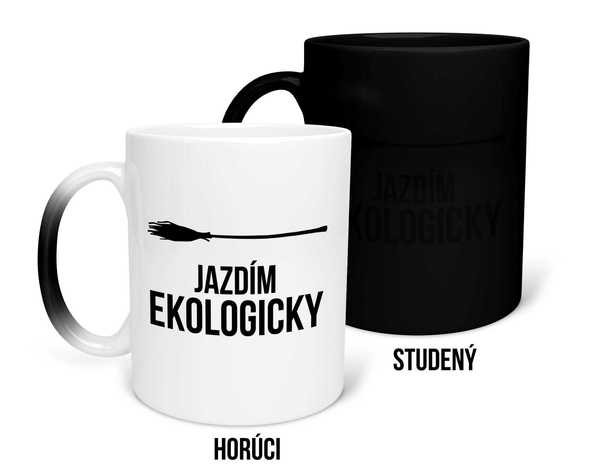 Hrnček s potlačou Jazdím ekologicky