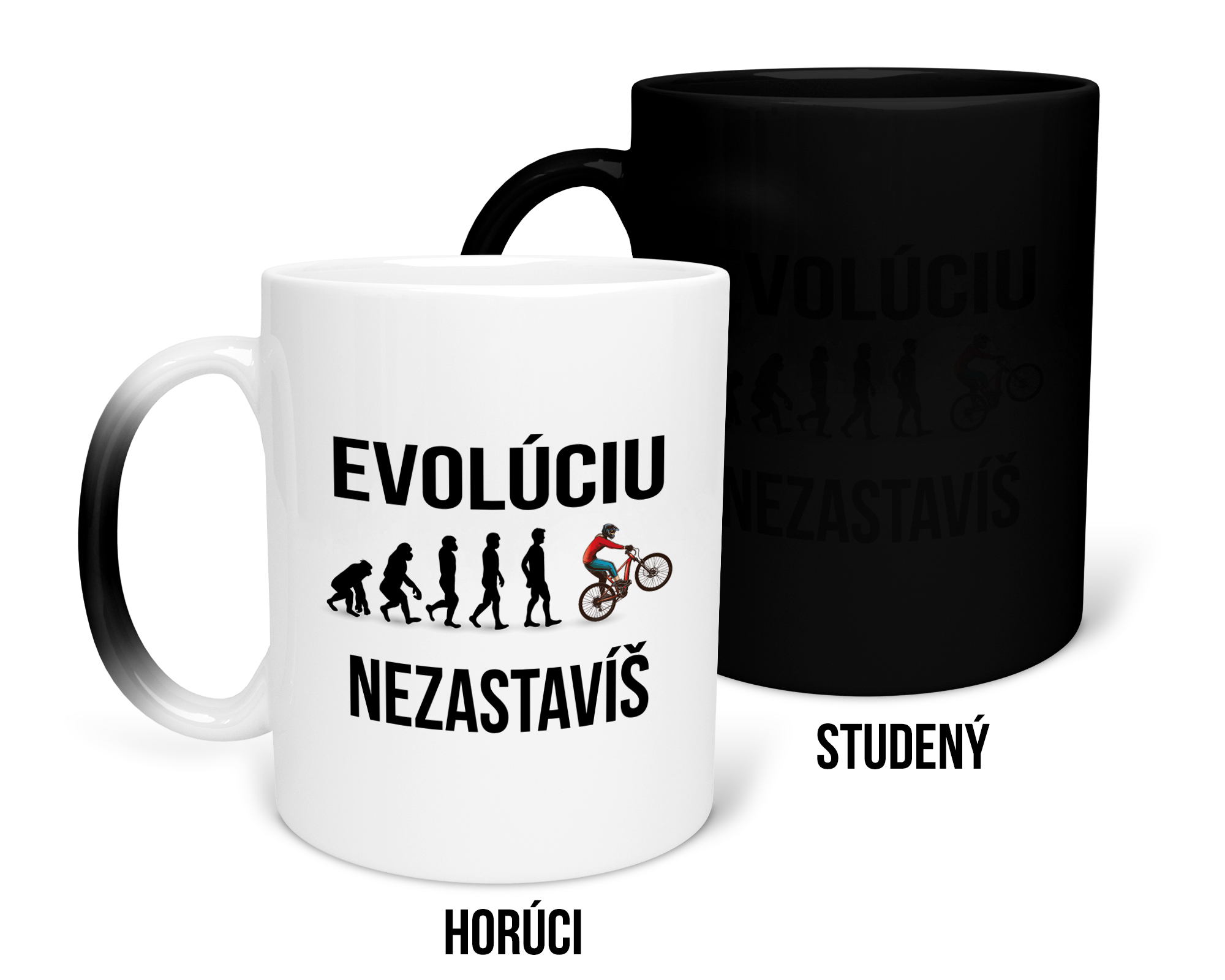 Hrnček s potlačou Evolúciu nezastavíš