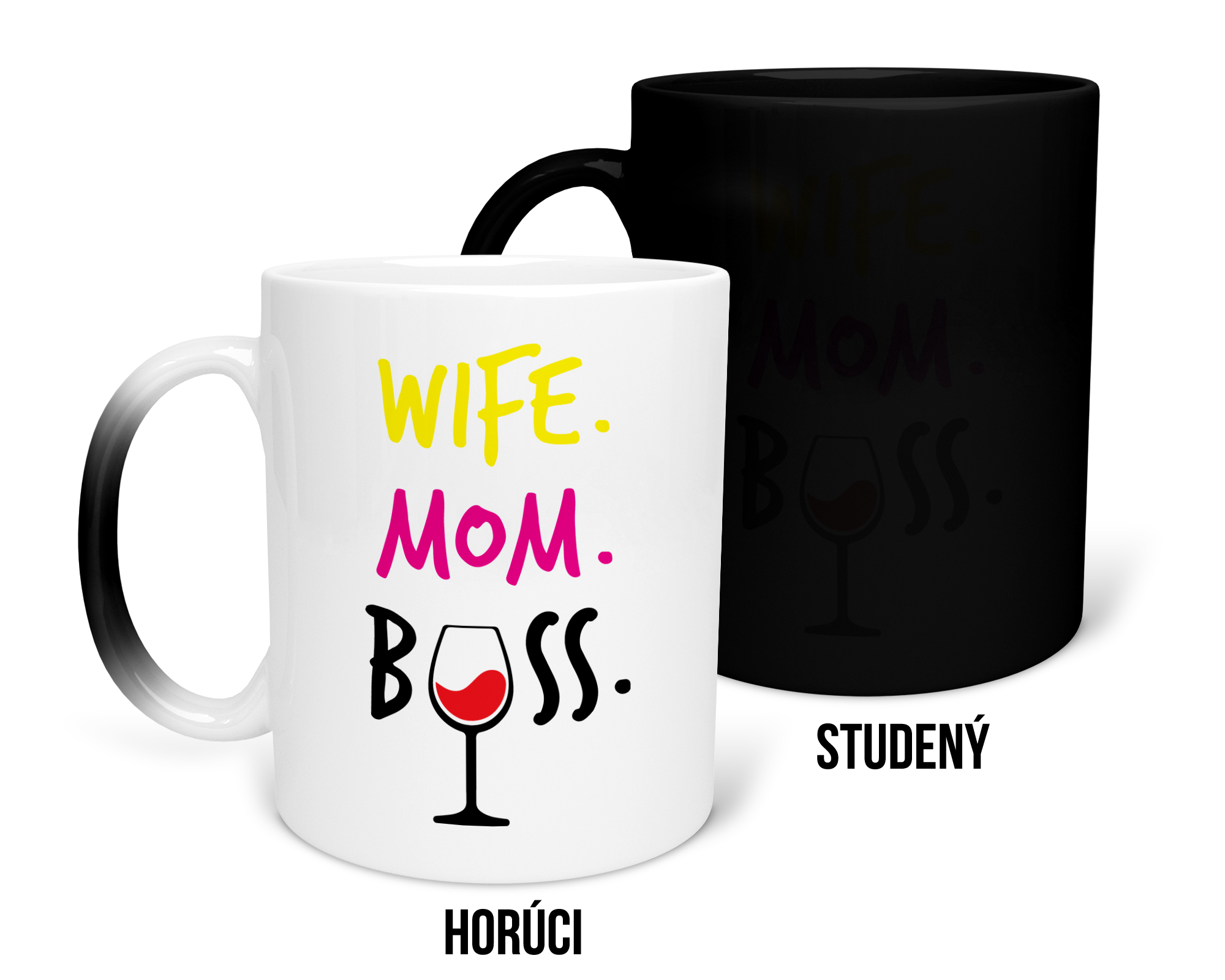 Hrnček s potlačou Wife Mom Boss