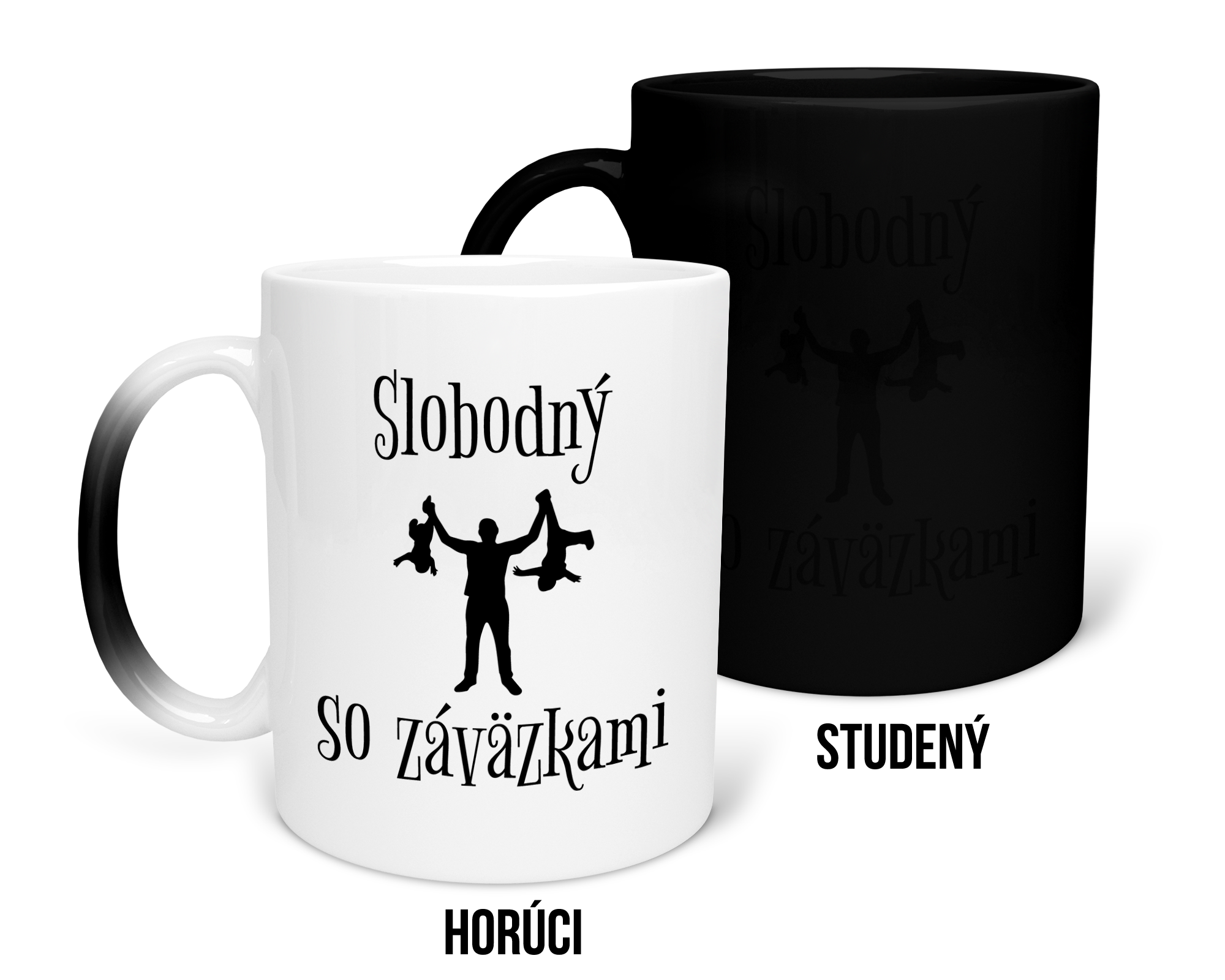 Hrnček s potlačou Slobodný so záväzkami