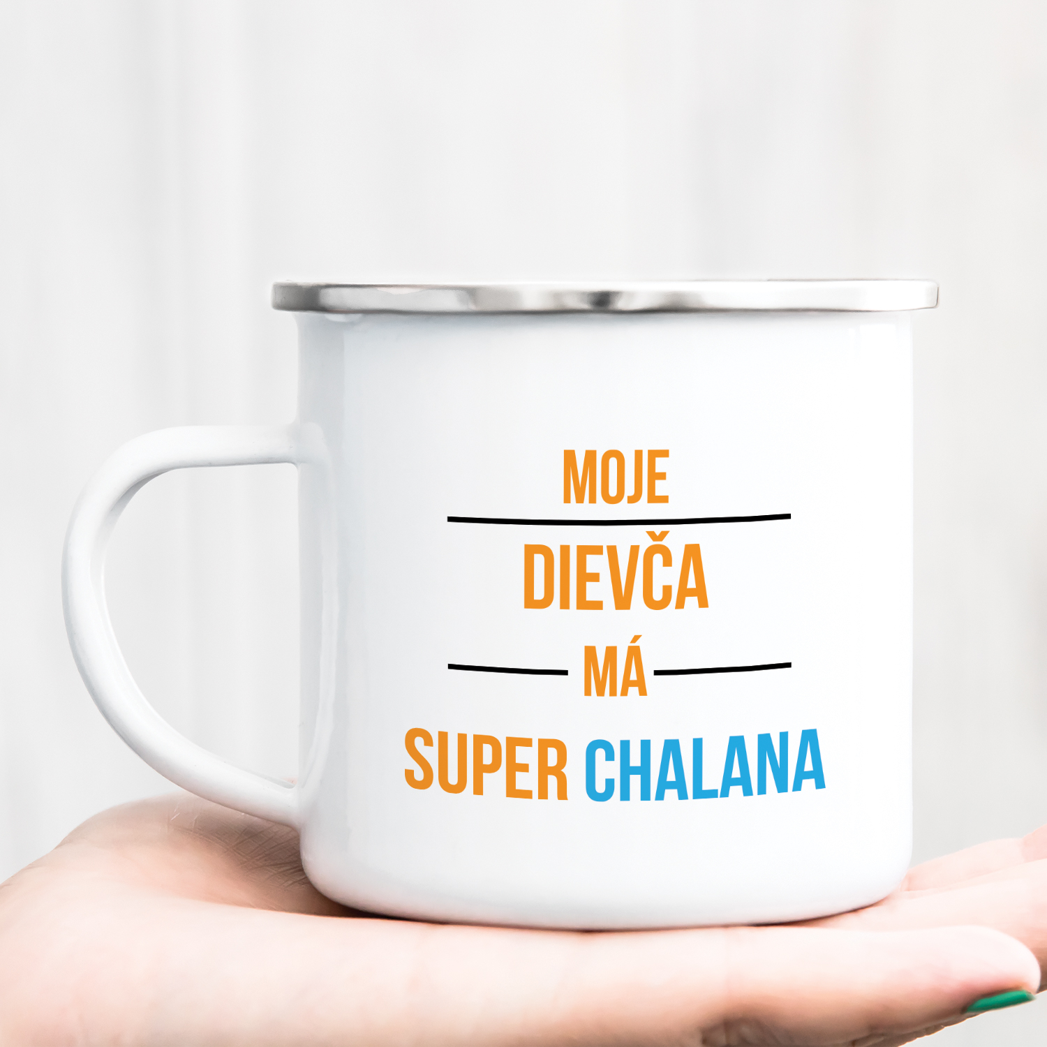 Hrnček s potlačou Moje dievča má super chalana