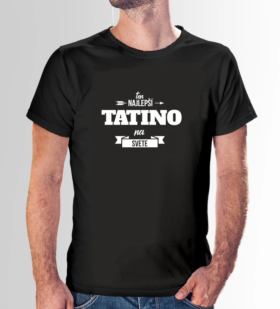 Vtipné tričko s potlačou "Najlepší tatino na svete"