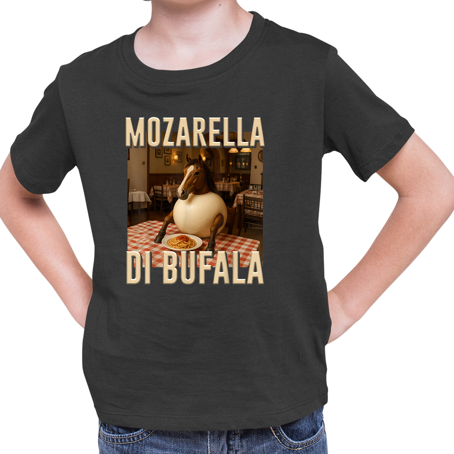 Tričko Italian Brainrot Mozzarella di bufala (Tričko s kvalitnou potlačou)