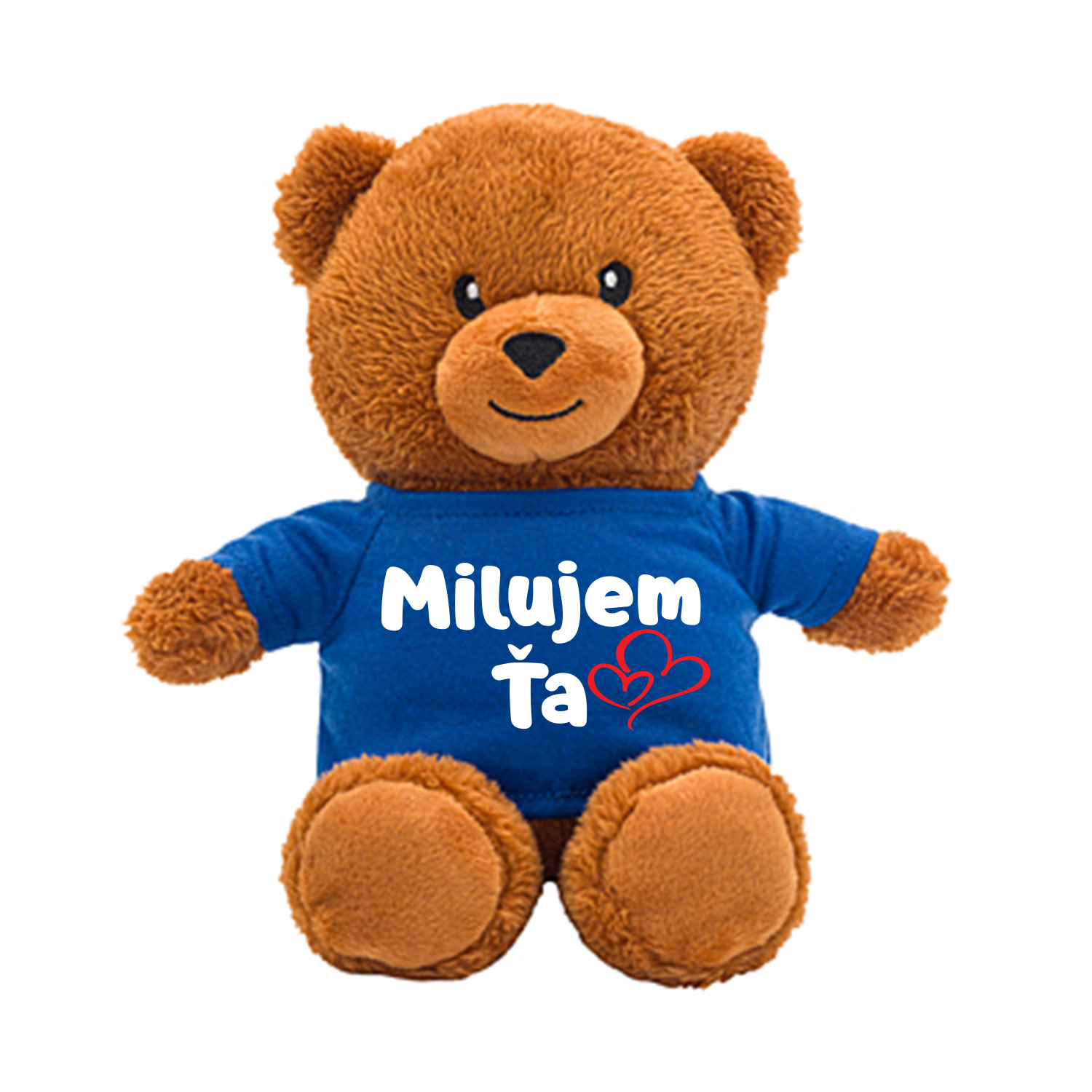 Plyšový medvedík s tričkom Milujem Ťa