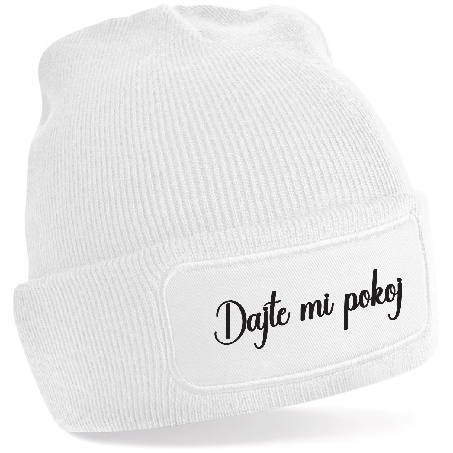 Zimná čiapka s potlačou "Dajte mi pokoj"