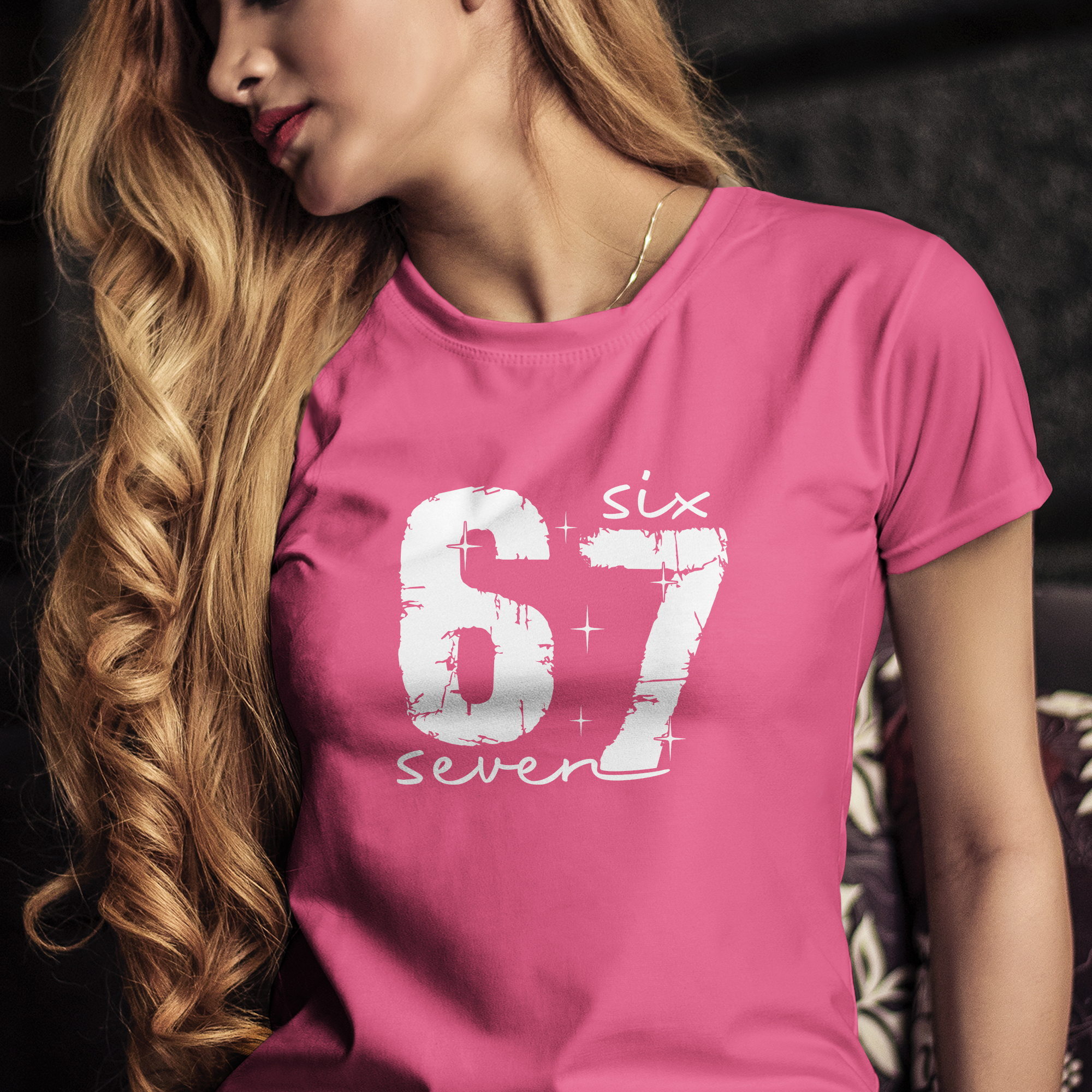 Tričko s potlačou "Six Seven 67"