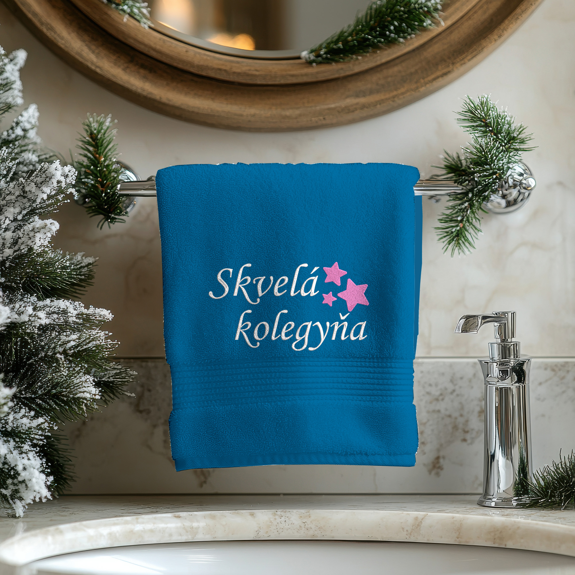 Osuška s výšivkou Skvelá kolegyňa