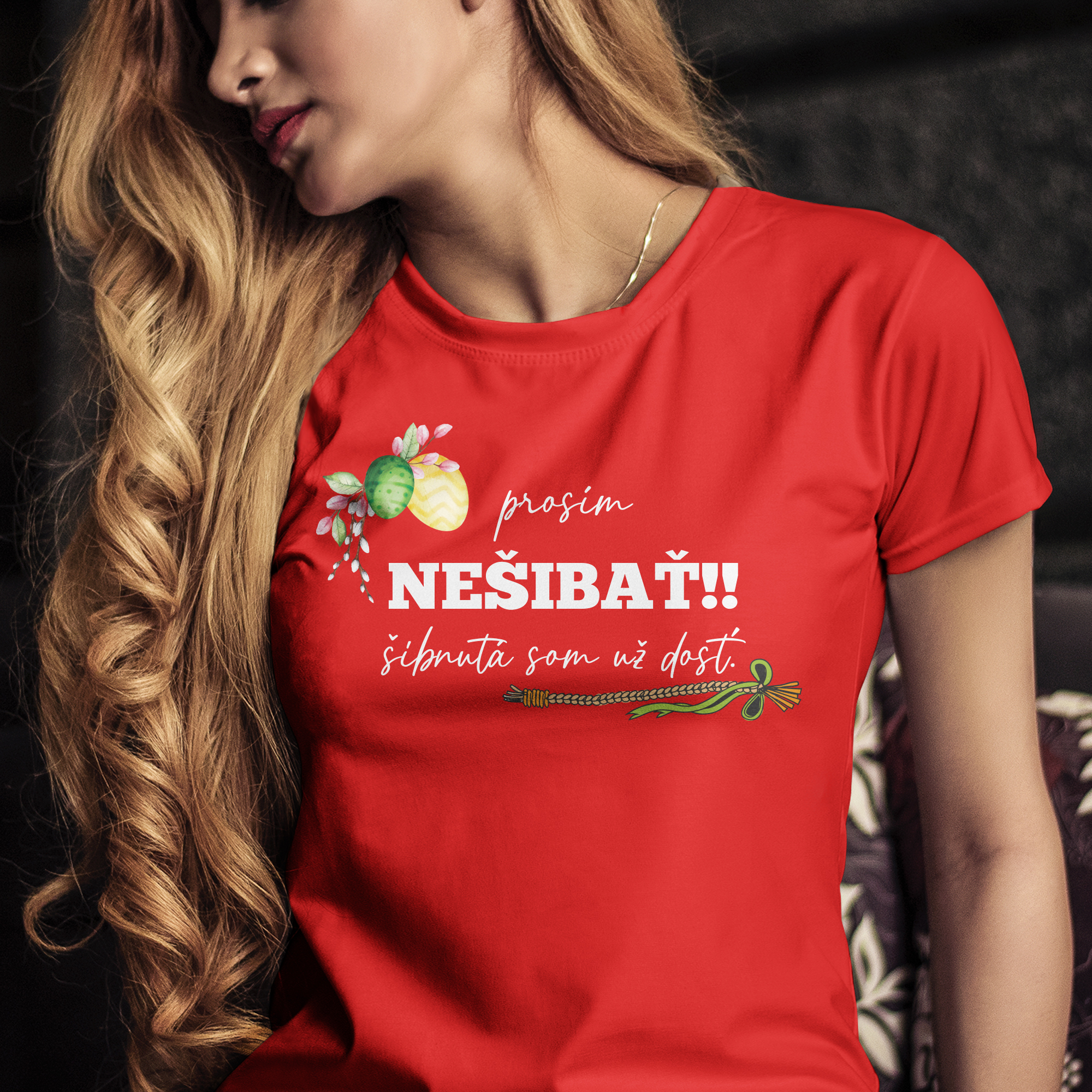 Vtipné tričko s potlačou "Prosím nešibať!!"