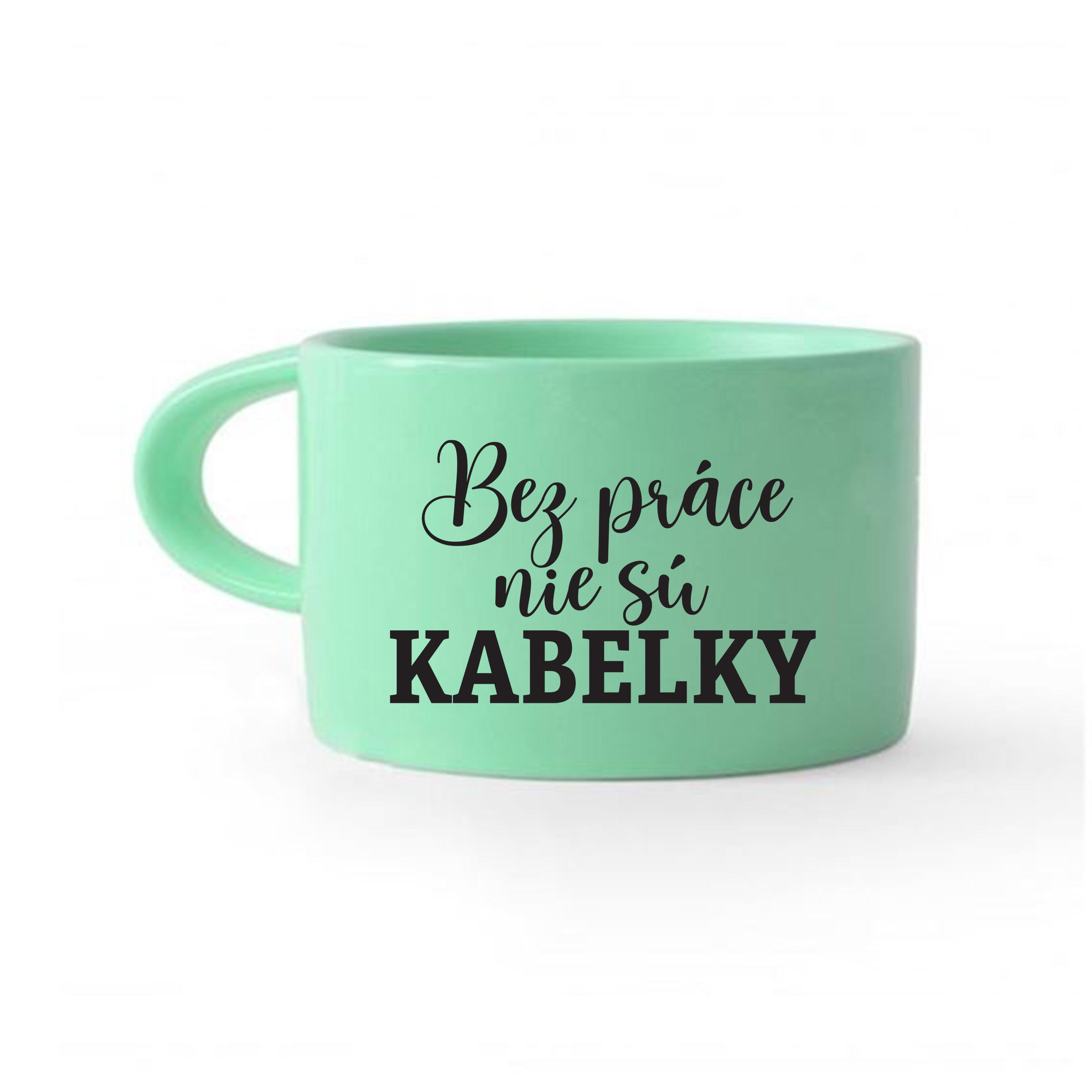 Hrnček makrónka Bez práce nie sú KABELKY