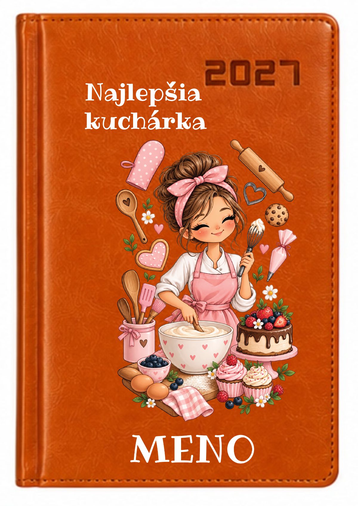 Personalizovaný diár s menom 2027 - Najlepšia kuchárka