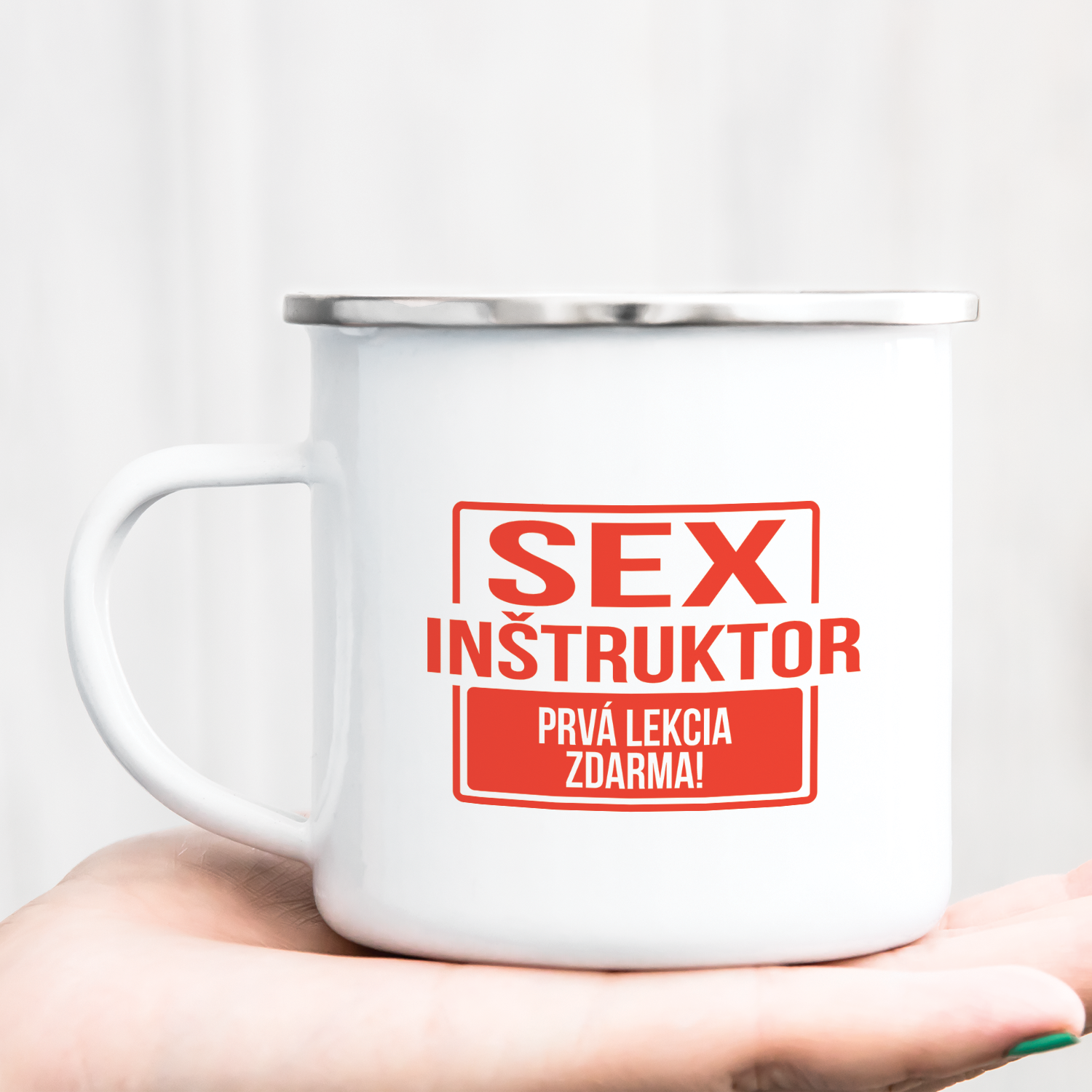 Hrnček s potlačou Sex inštruktor