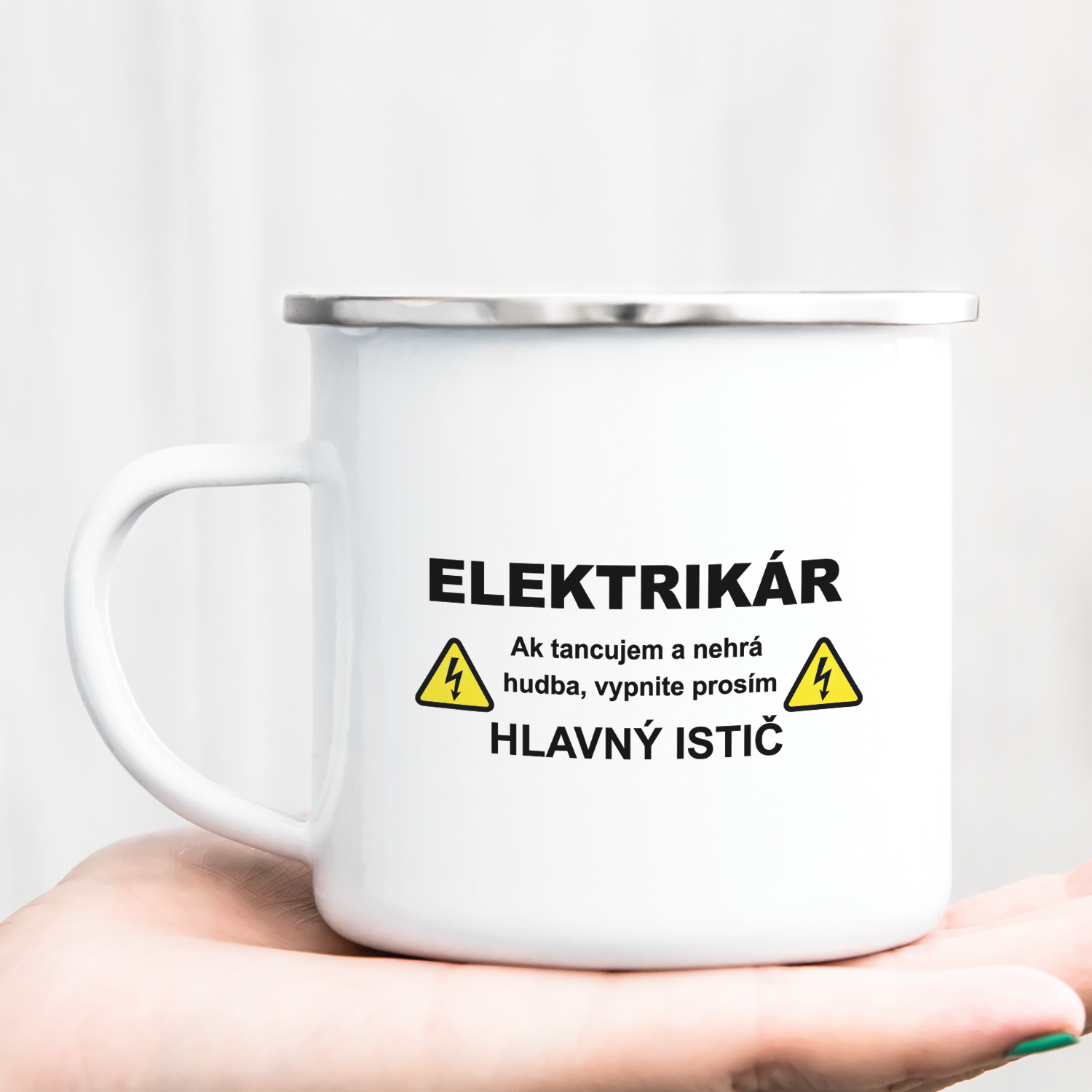Hrnček s potlačou Elektrikár