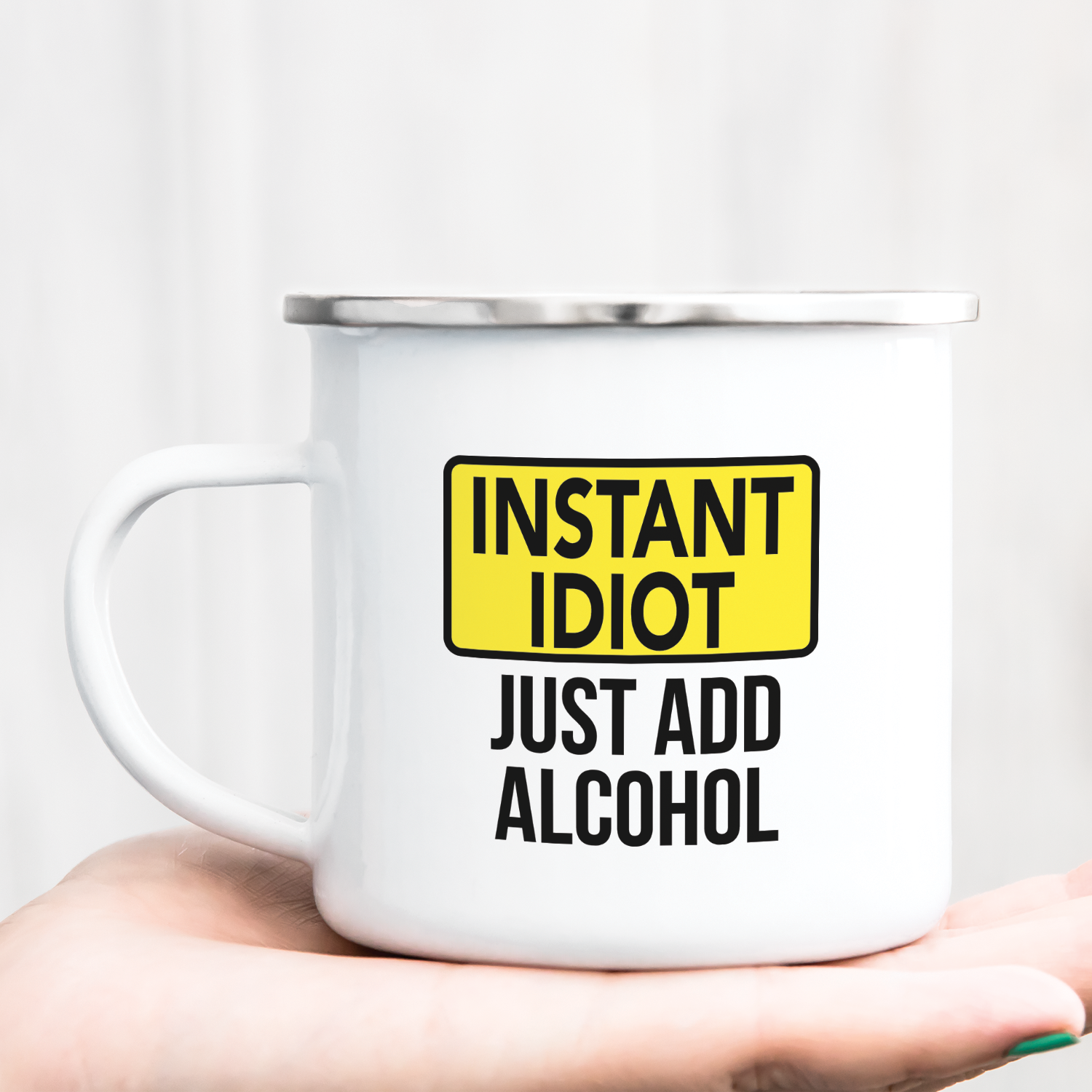 Hrnček s potlačou Instant idiot