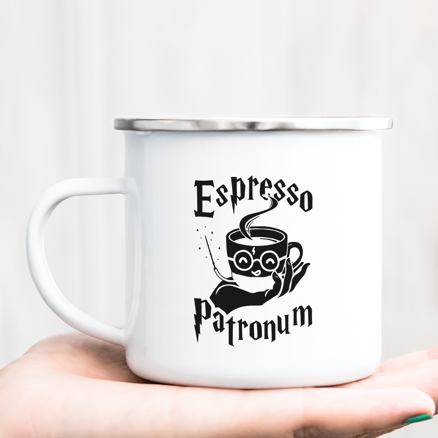 Hrnček s potlačou Espresso Patronum