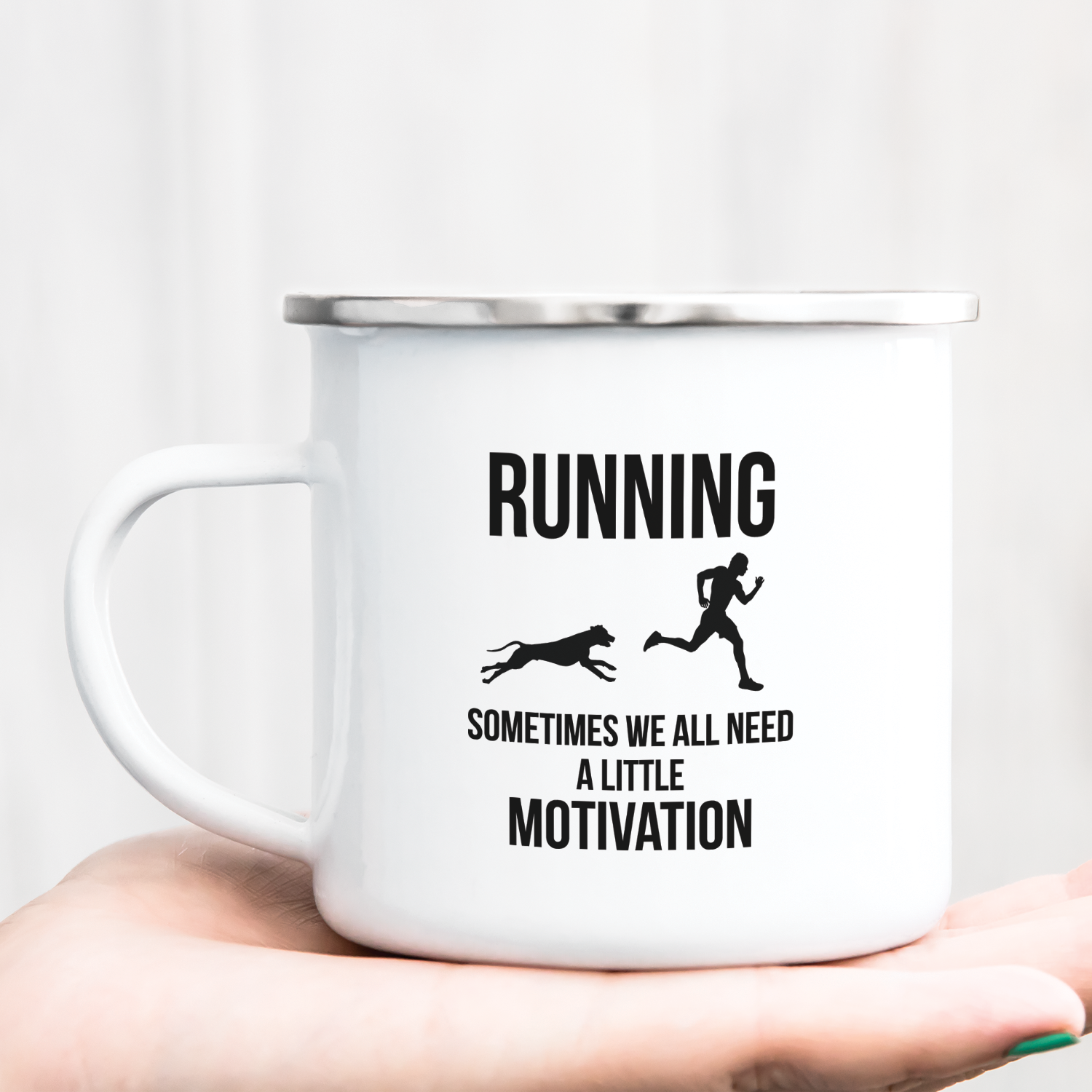 Hrnček s potlačou Running motivation