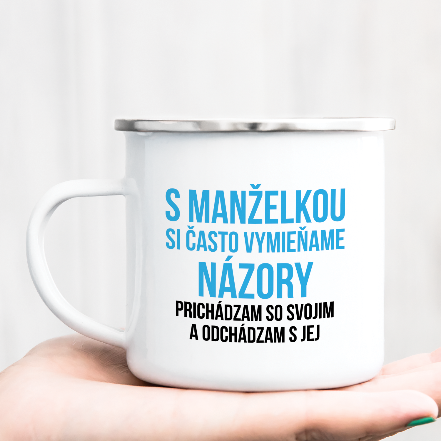 Hrnček s potlačou Výmena názorov