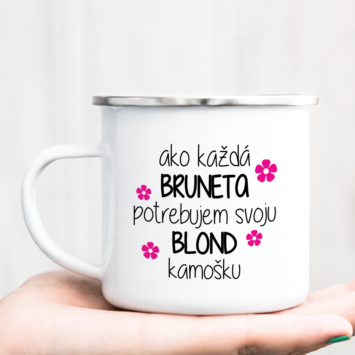 Hrnček s potlačou Bruneta + Blondína
