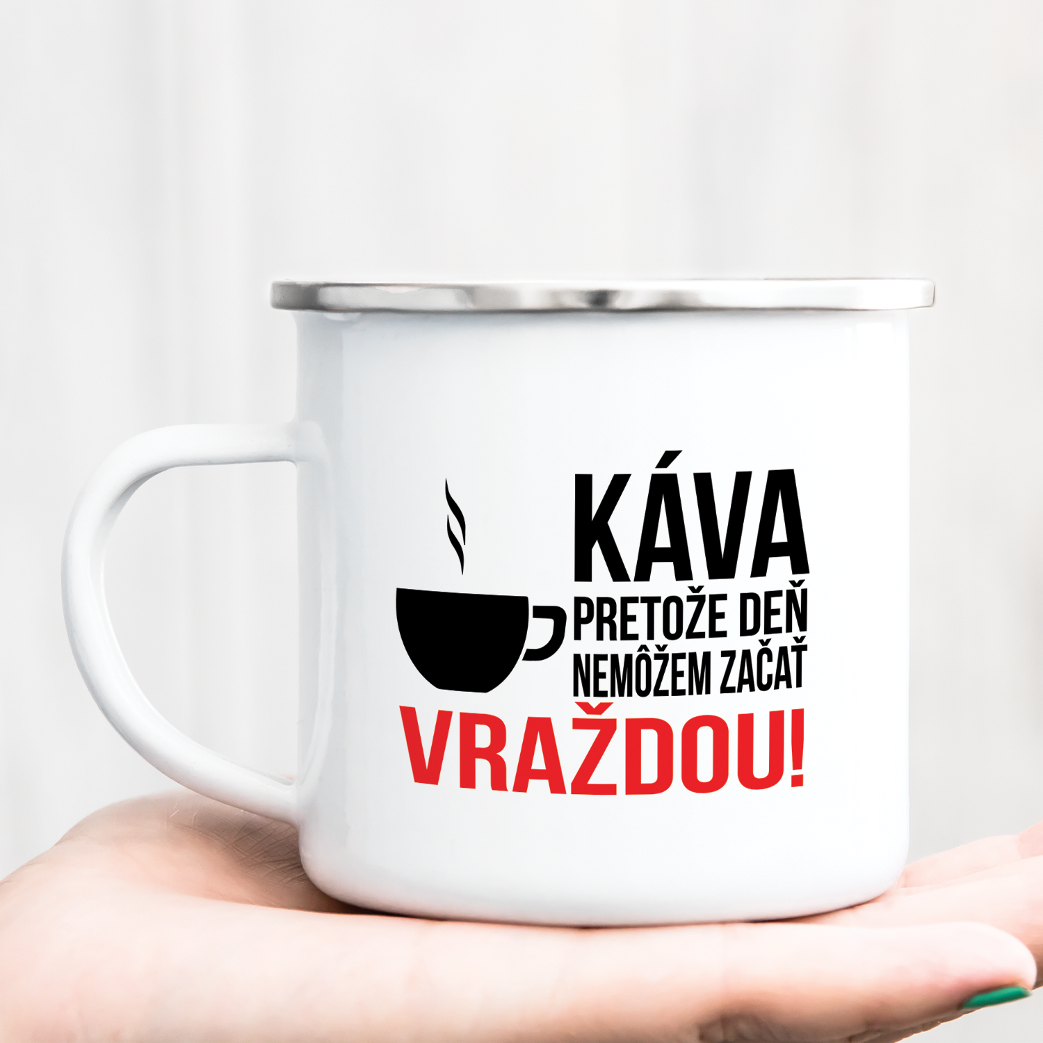 Hrnček s potlačou Káva, vražda