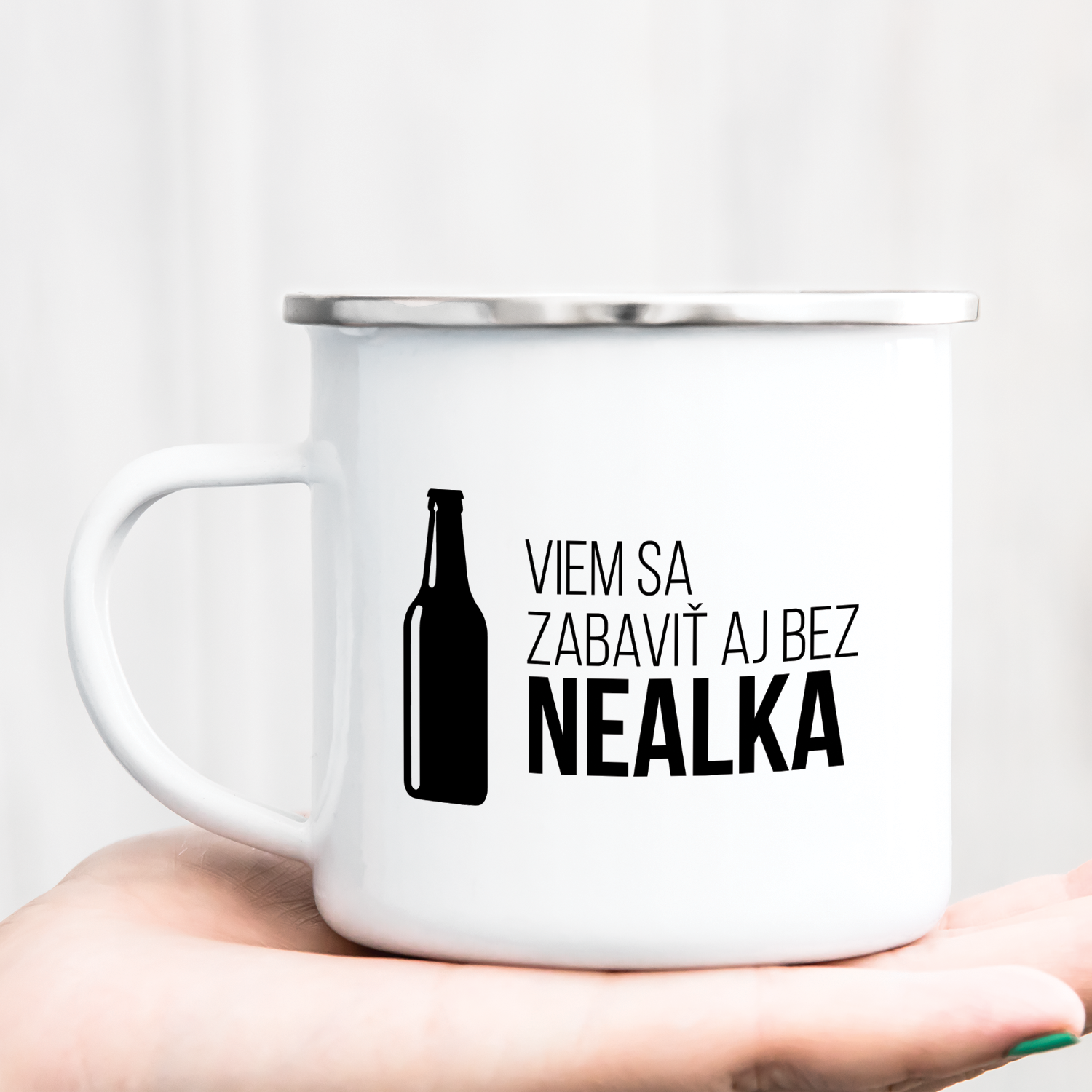 Hrnček s potlačou Viem sa zabaviť aj bez nealka