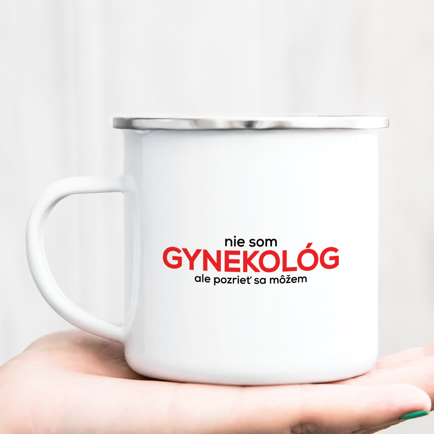 Hrnček s potlačou Nie som gynekológ