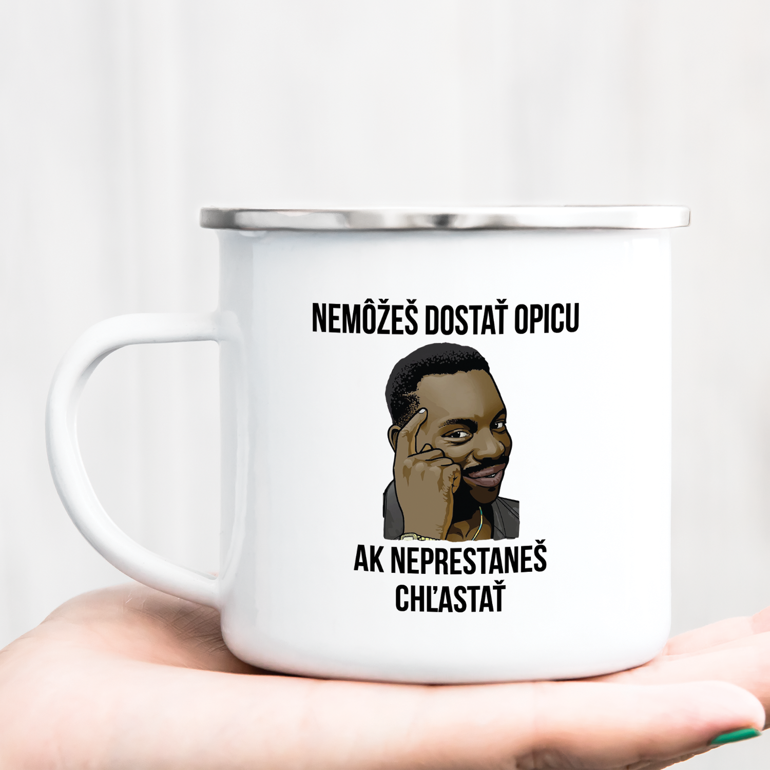 Hrnček s potlačou Nemôžeš dostať opicu