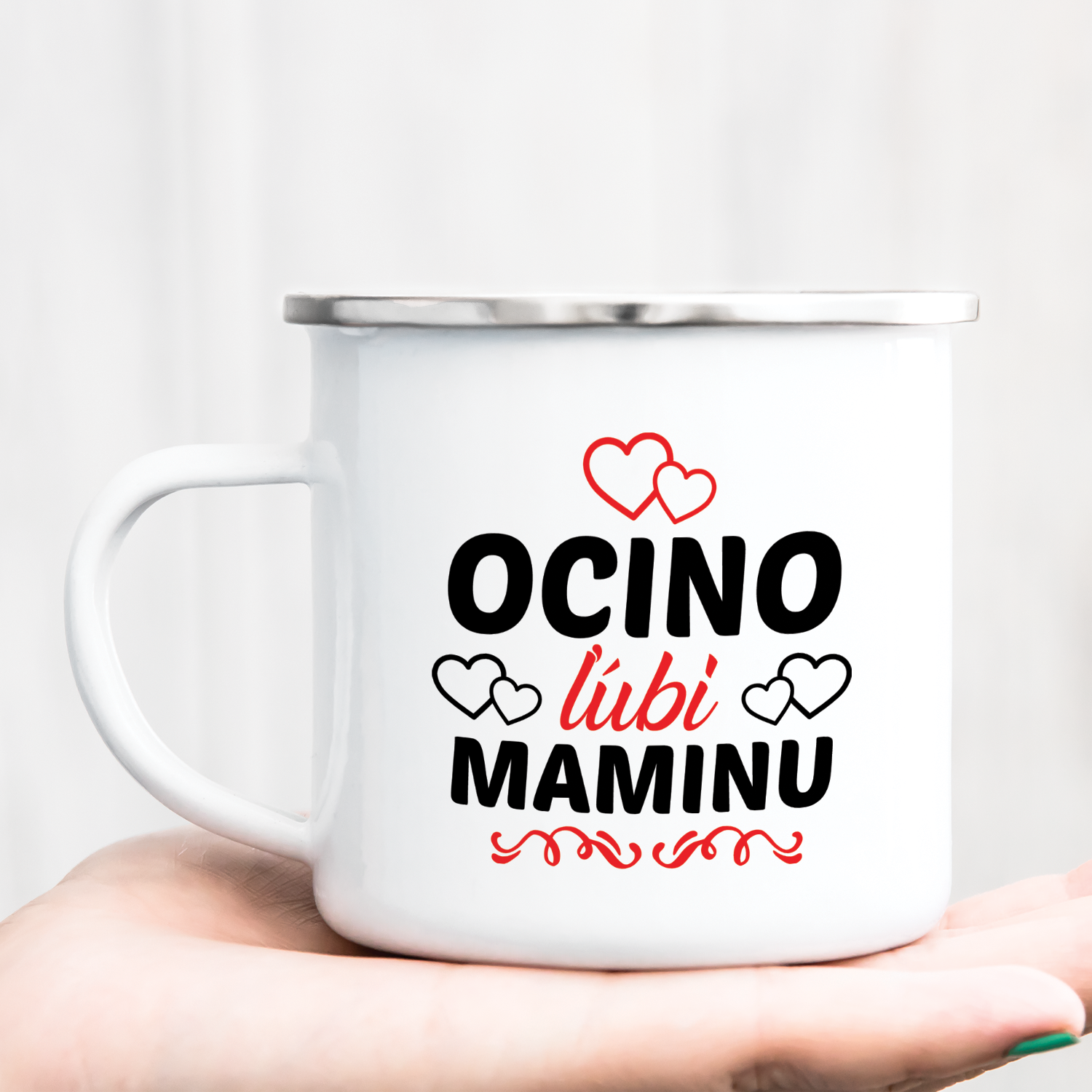 Hrnček s potlačou Ocino ľúbi Maminu