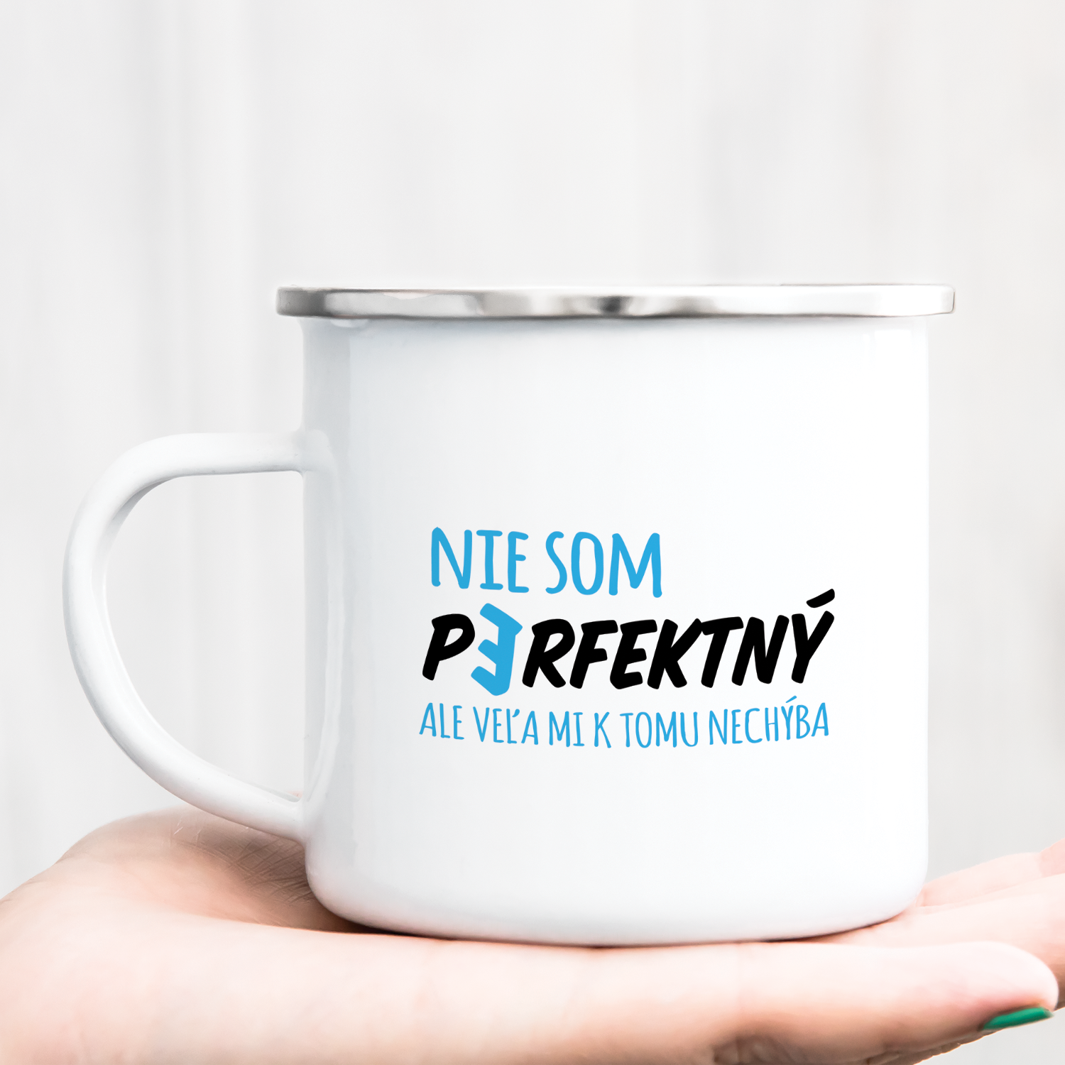 Hrnček s potlačou Nie som perfektný