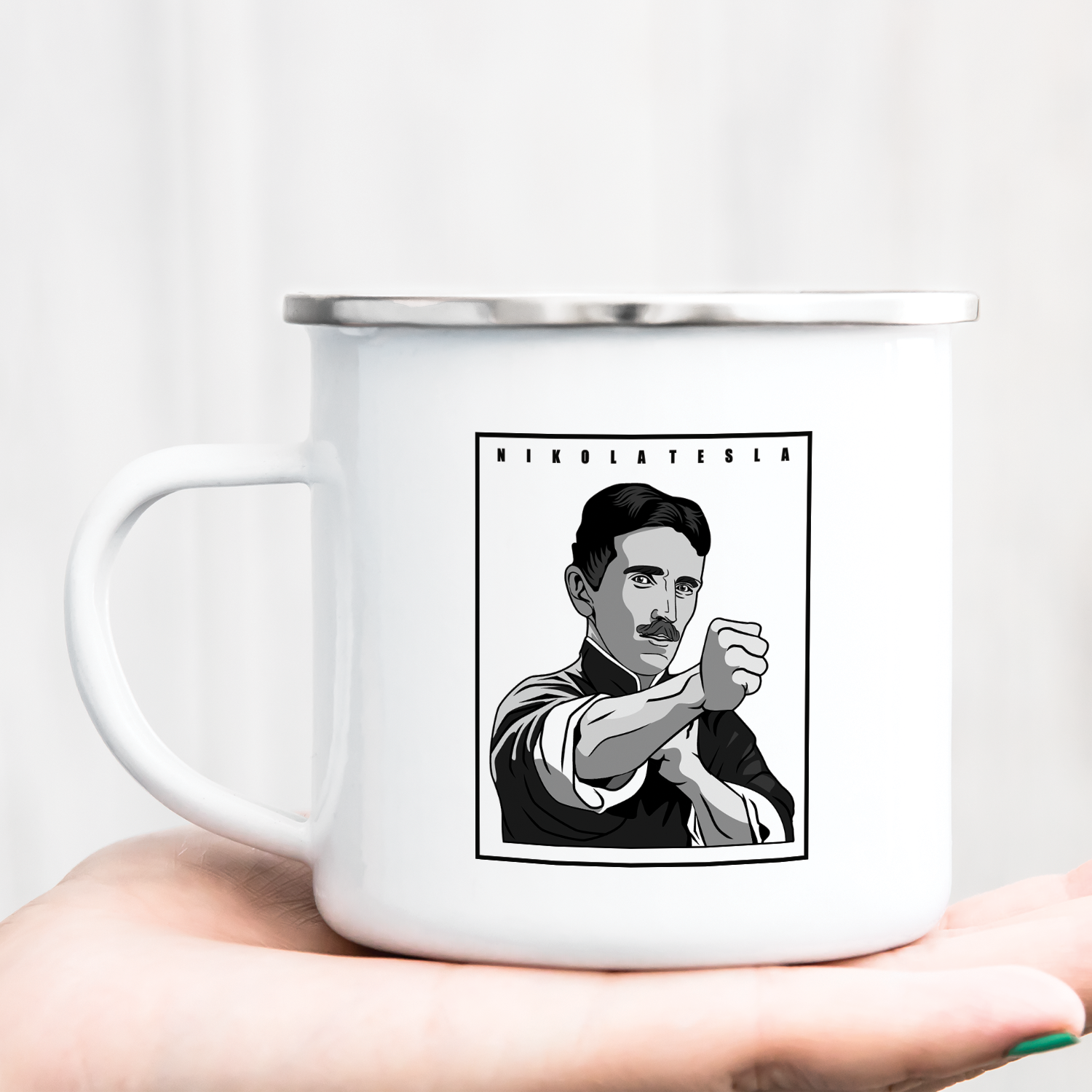 Hrnček s potlačou Nikola Tesla