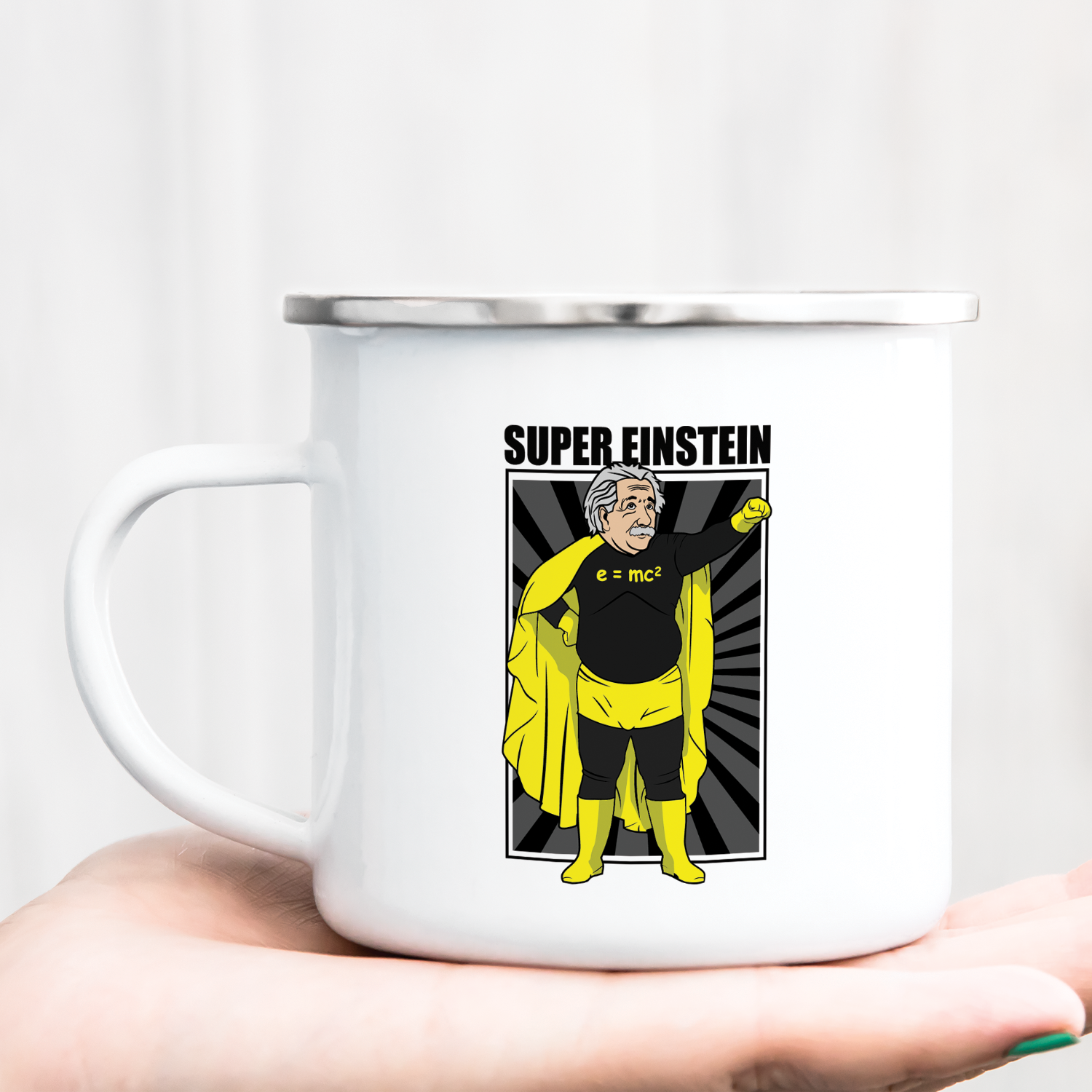 Hrnček s potlačou Super Einstein