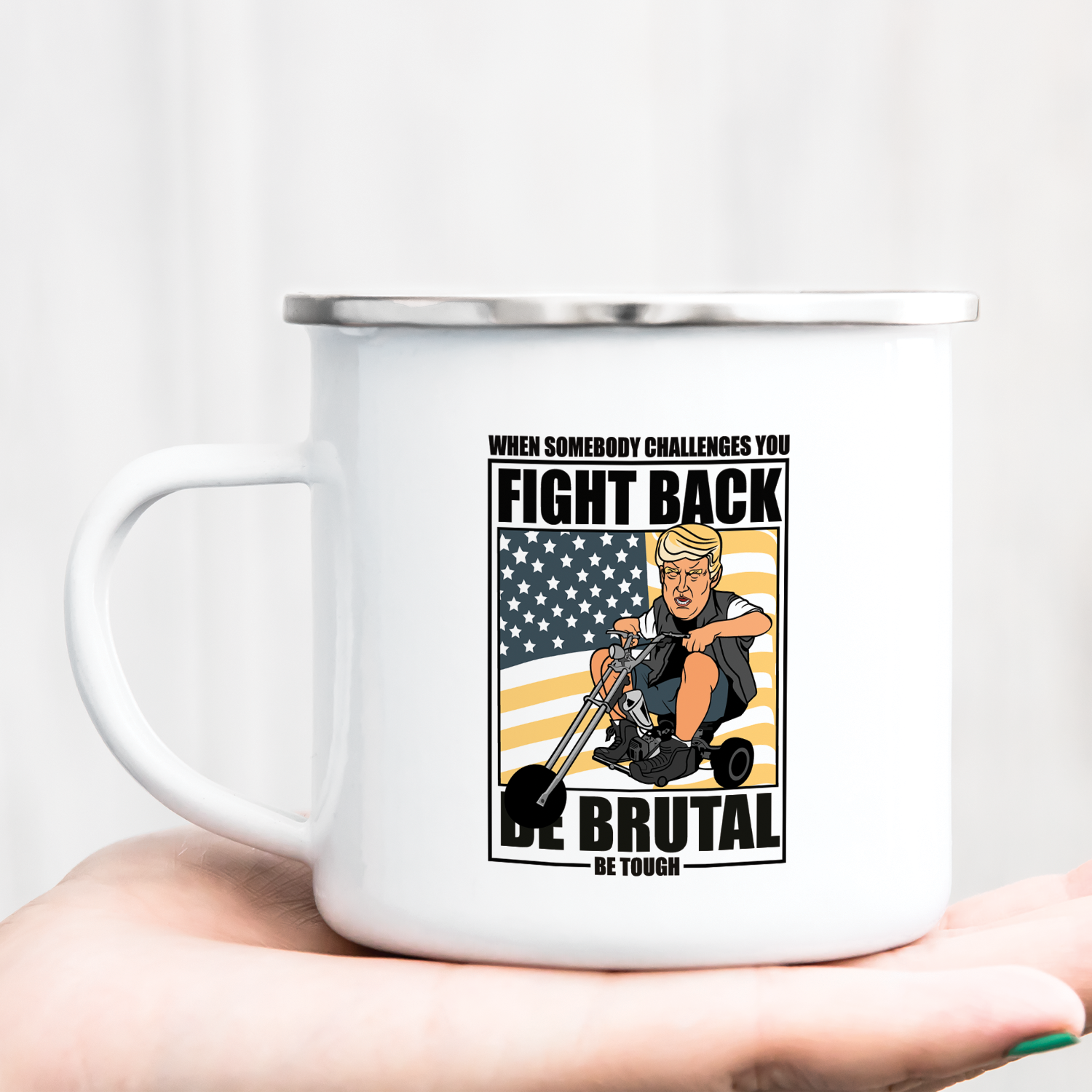 Hrnček s potlačou Trump Fight Back