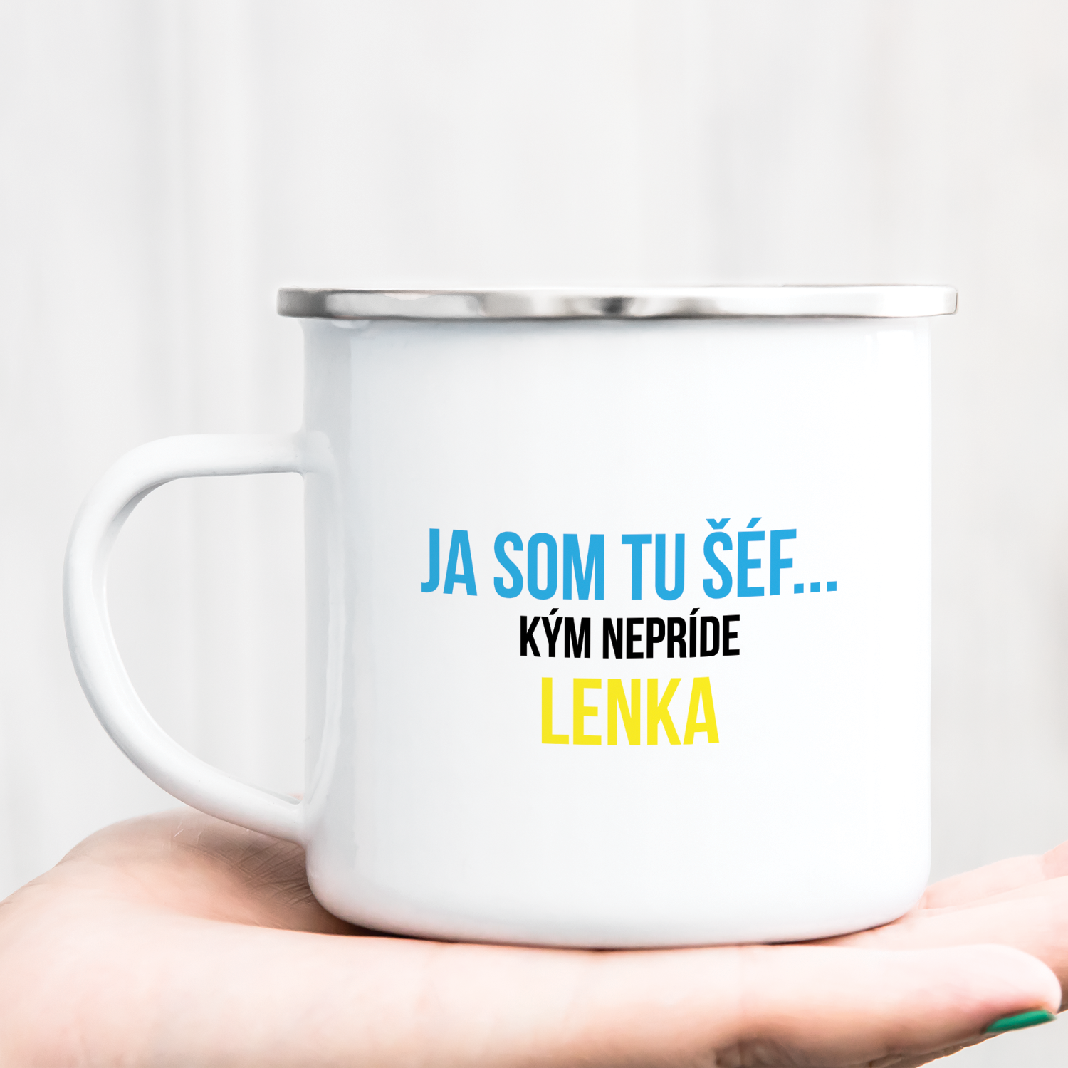 Hrnček s potlačou Ja som tu šéf...