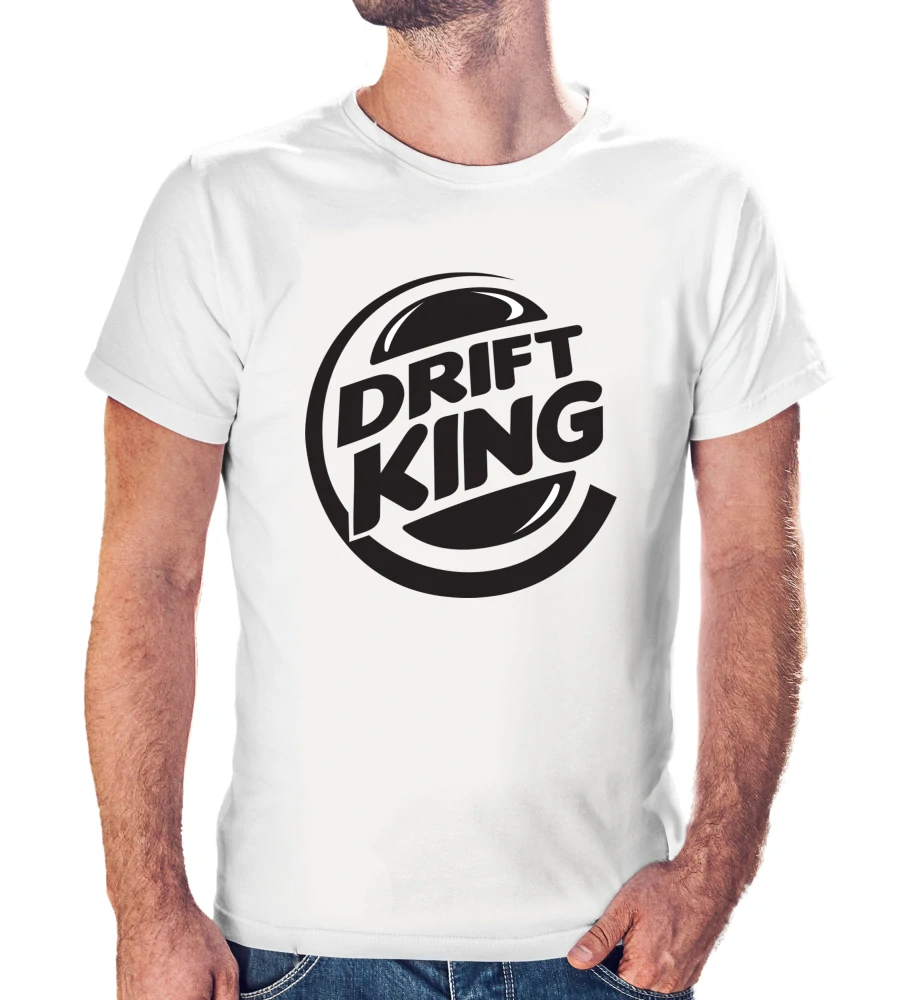 Vtipné tričko s potlačou "Drift king" (Tričko s kvalitnou potlačou)