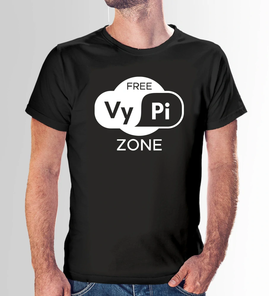 Vtipné tričko s potlačou "VyPi zone" (Tričko s kvalitnou potlačou)