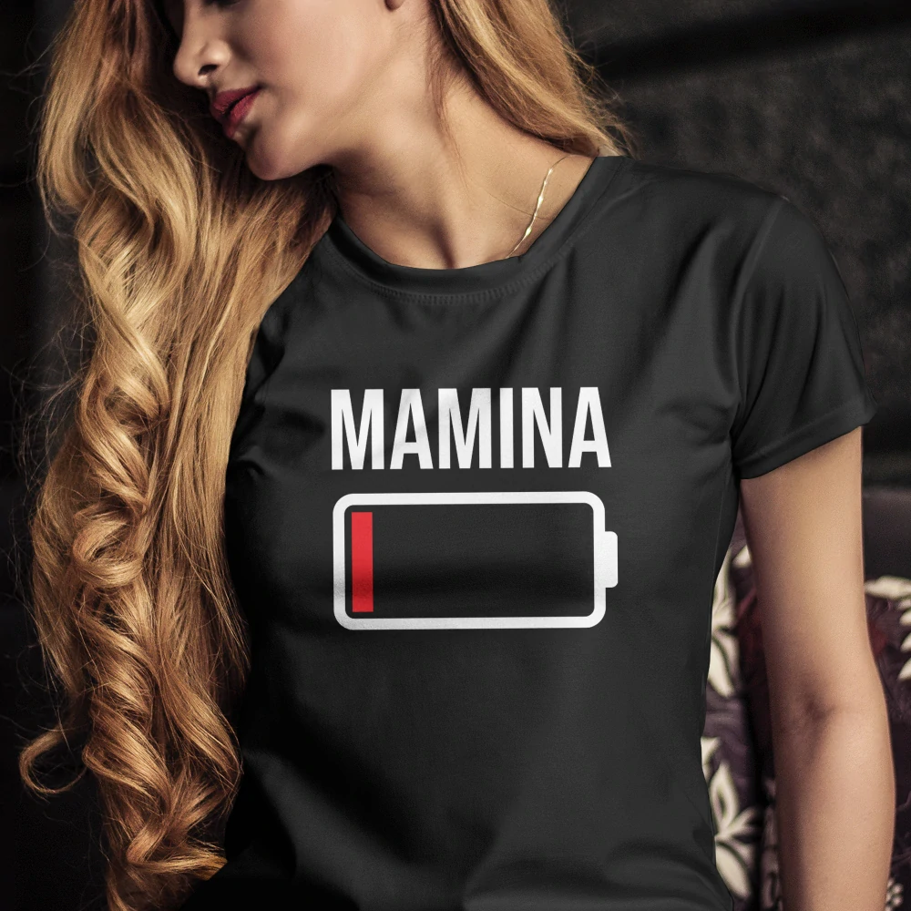 Vtipné tričko s potlačou "Mamina baterka" (Tričko s kvalitnou potlačou)