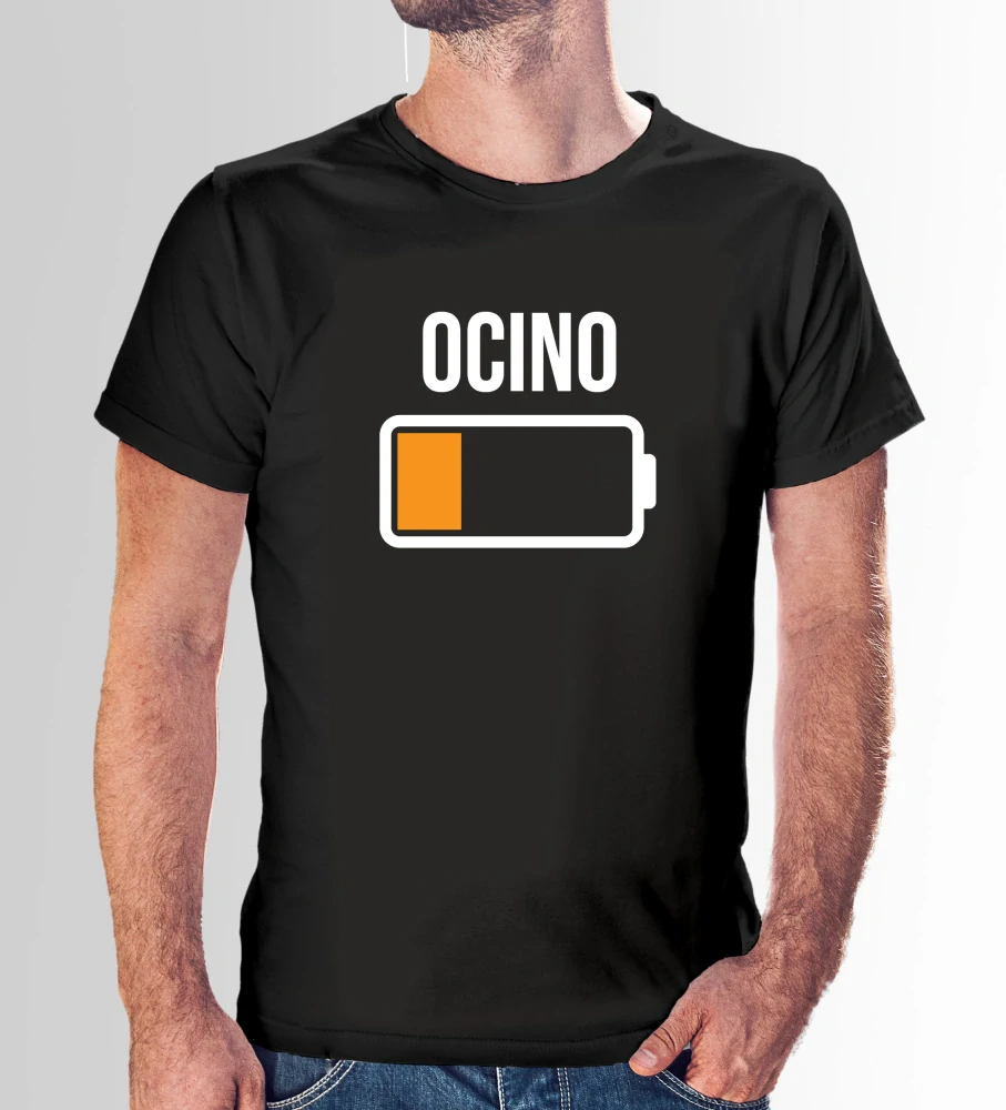 Vtipné tričko s potlačou "Ocino baterka"