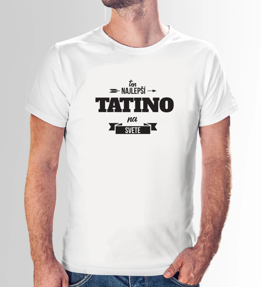 Vtipné tričko s potlačou "Najlepší tatino na svete"
