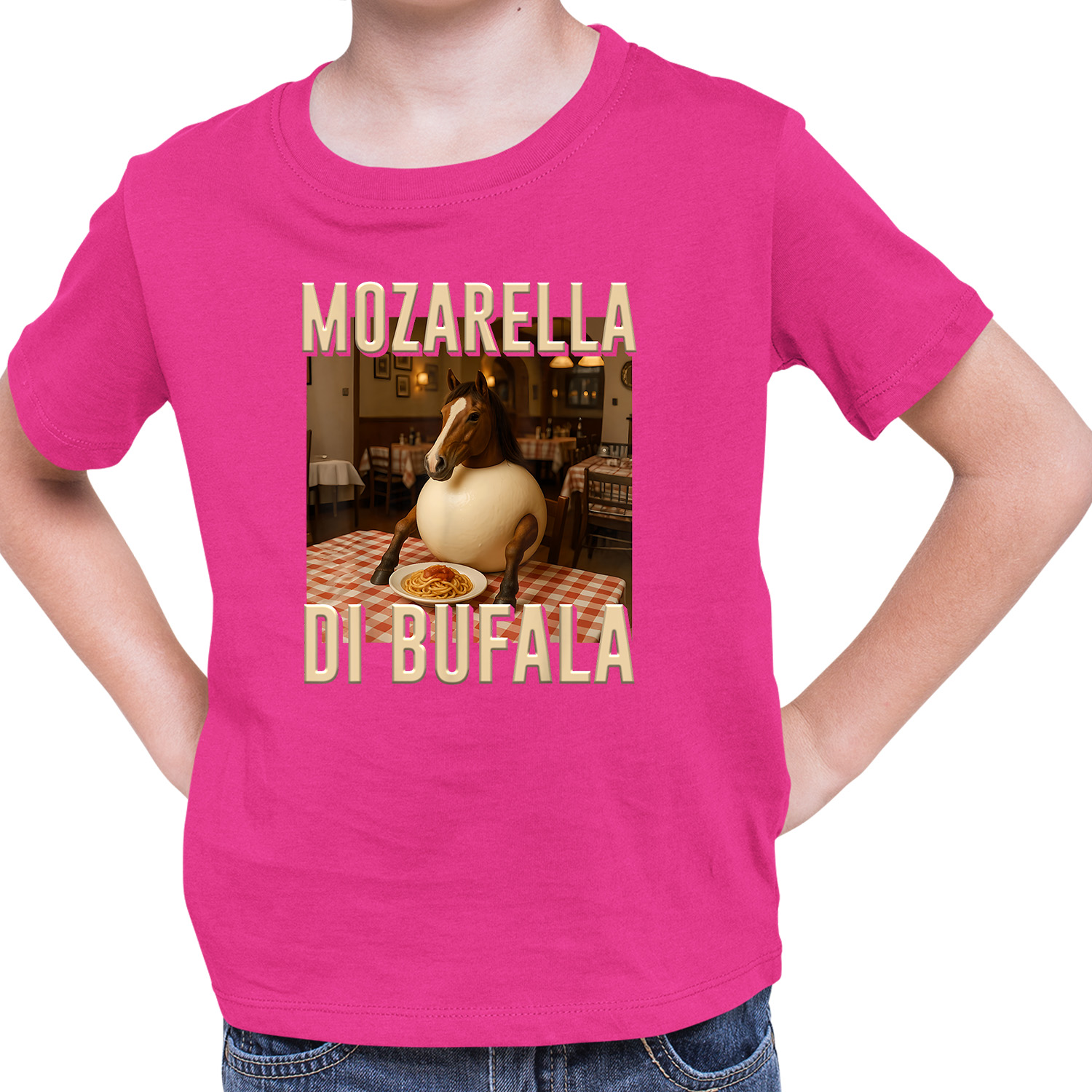 Tričko Italian Brainrot Mozzarella di bufala (Tričko s kvalitnou potlačou)