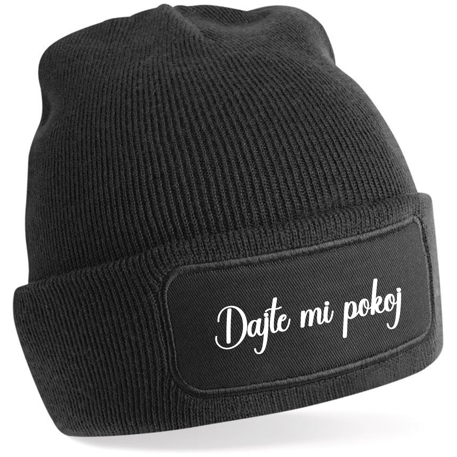 Zimná čiapka s potlačou "Dajte mi pokoj"