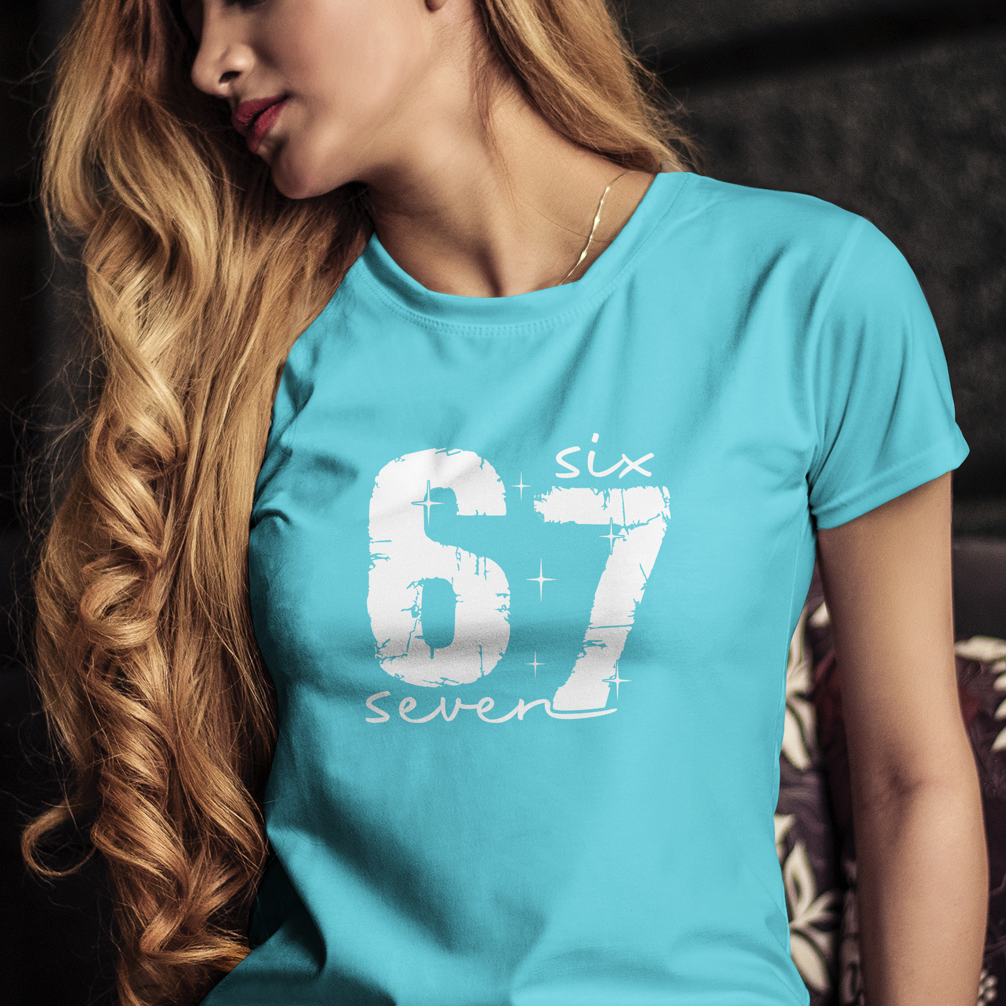 Tričko s potlačou "Six Seven 67"