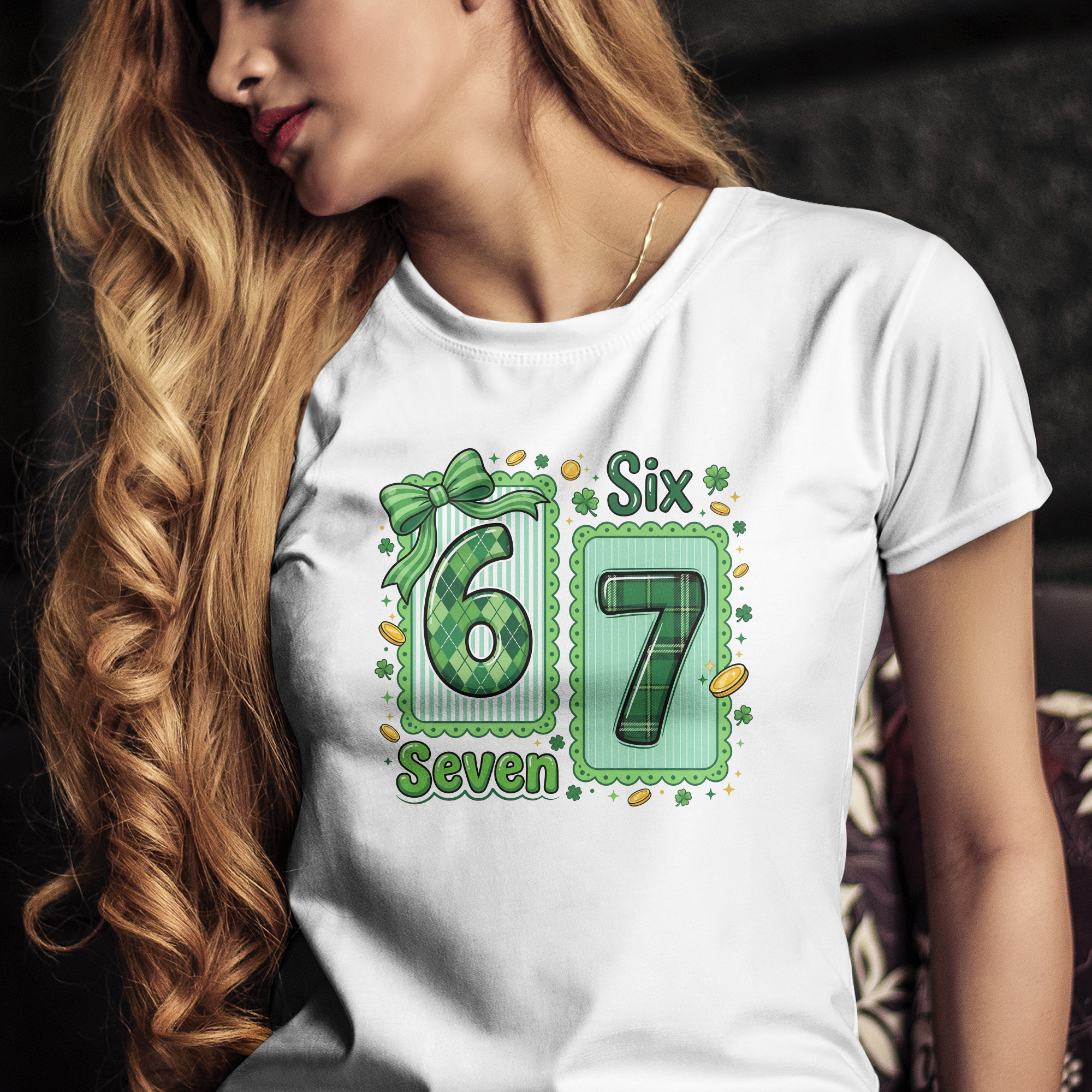 Tričko s potlačou "Six Seven štvorlístok"