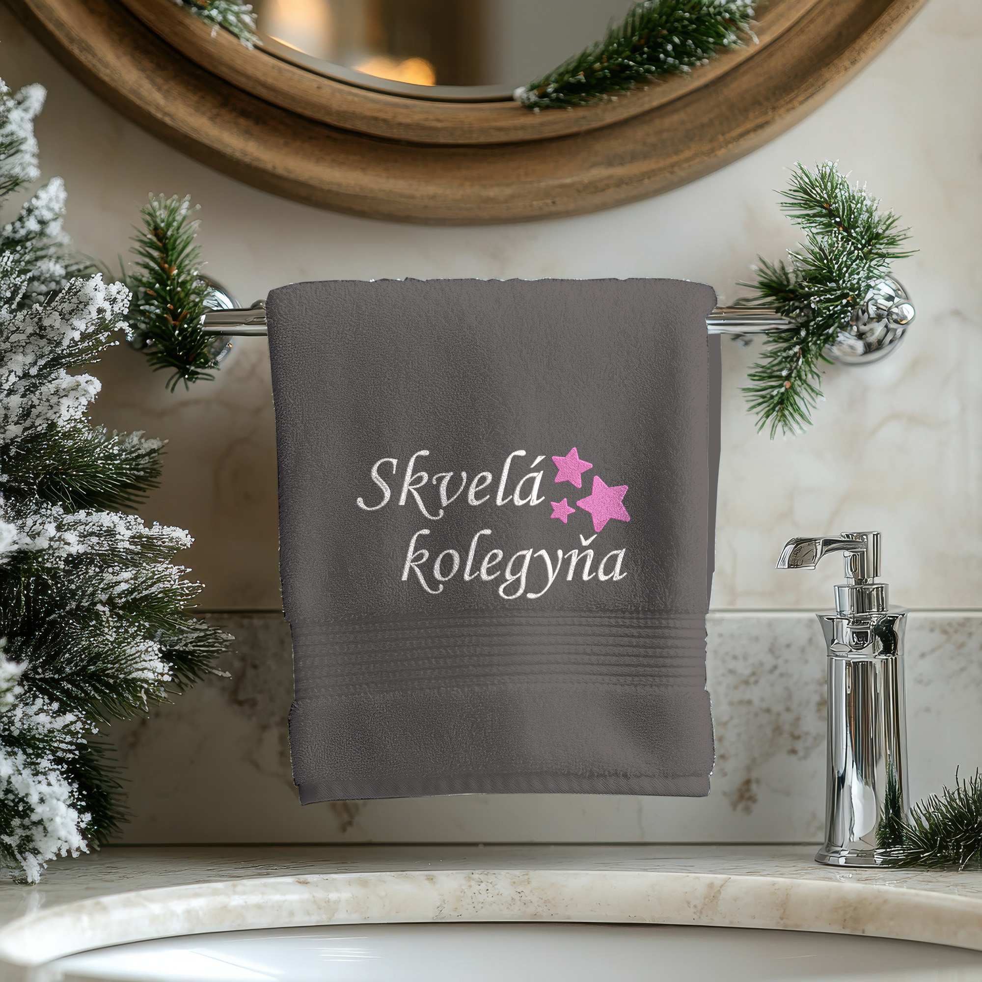 Osuška s výšivkou Skvelá kolegyňa