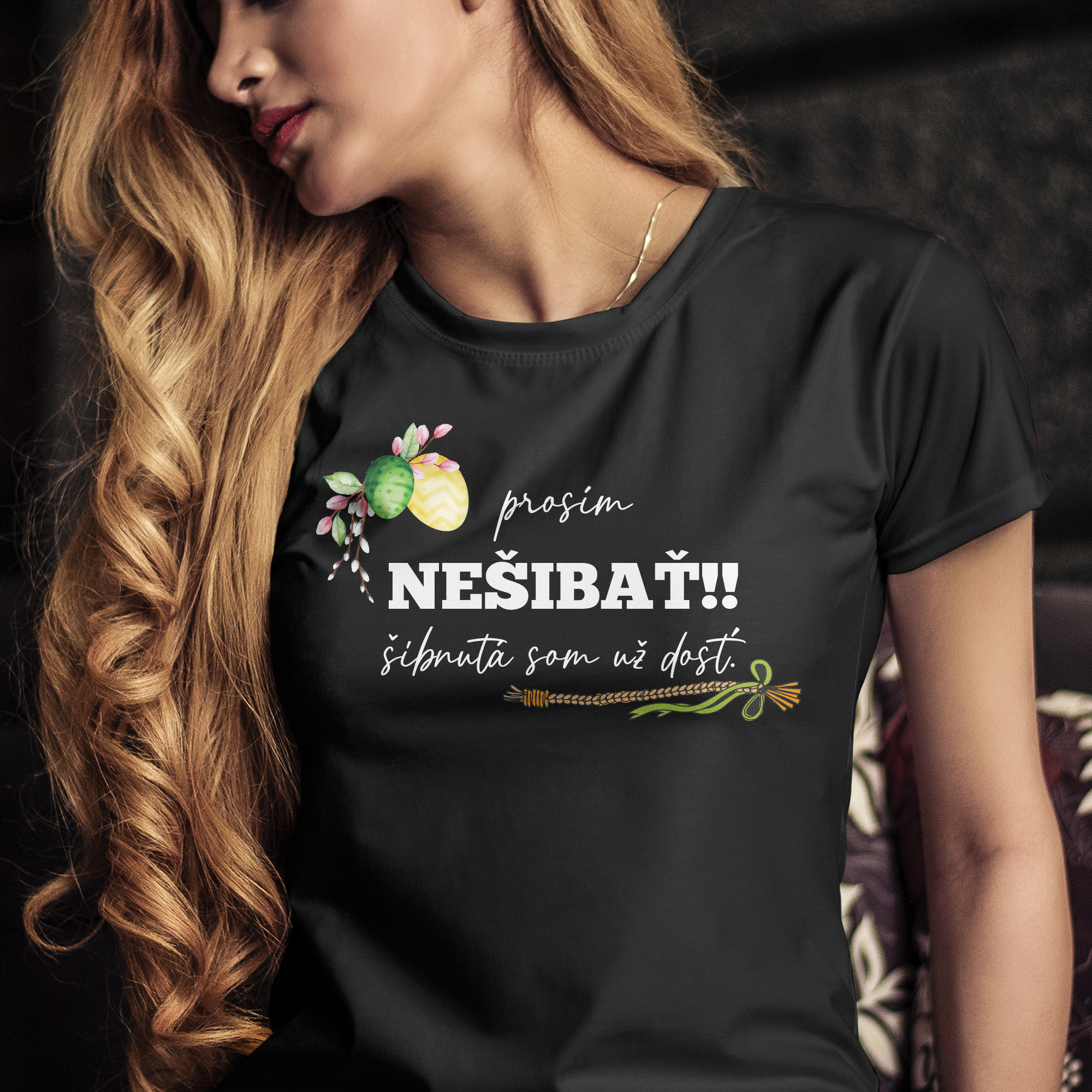 Vtipné tričko s potlačou "Prosím nešibať!!"