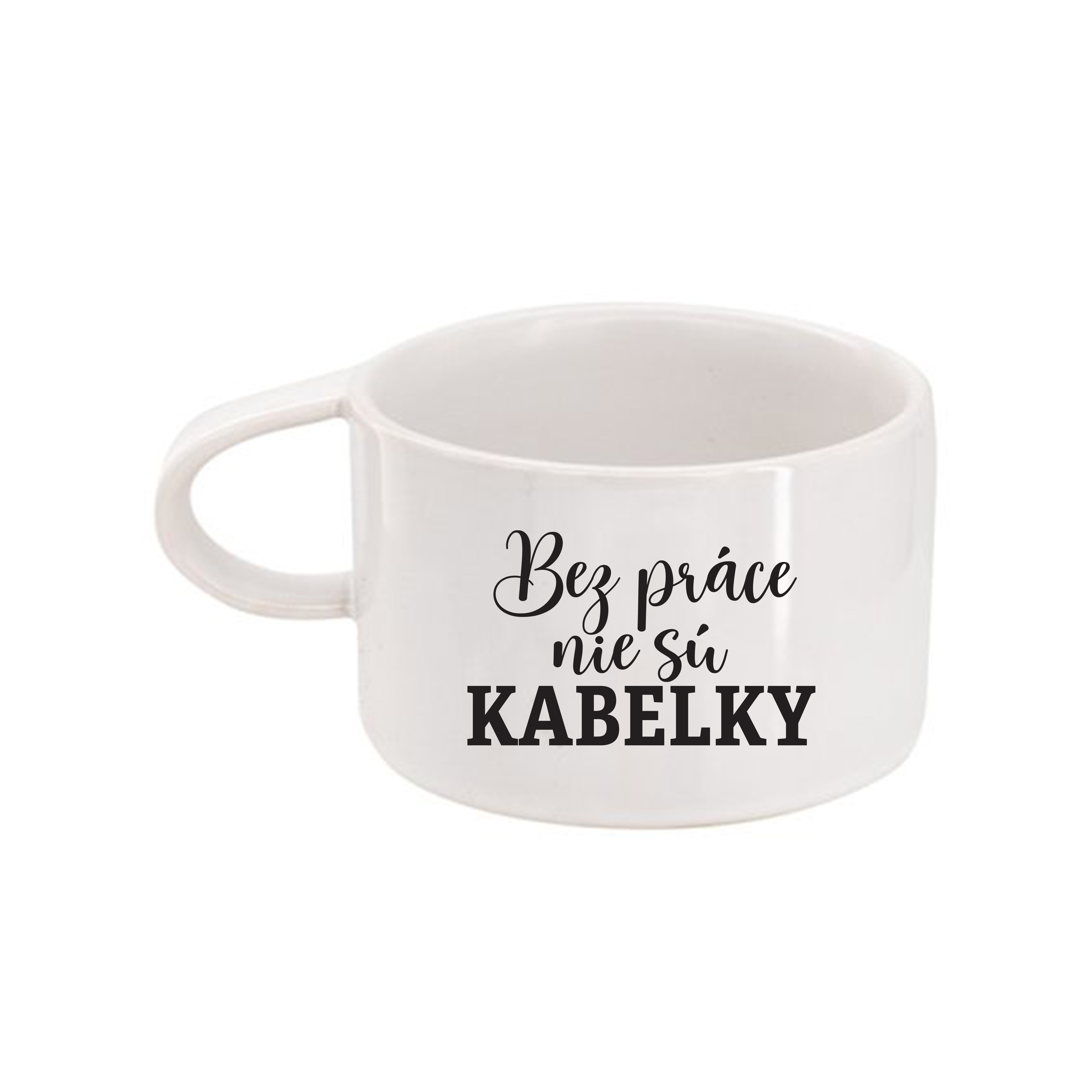 Hrnček makrónka Bez práce nie sú KABELKY