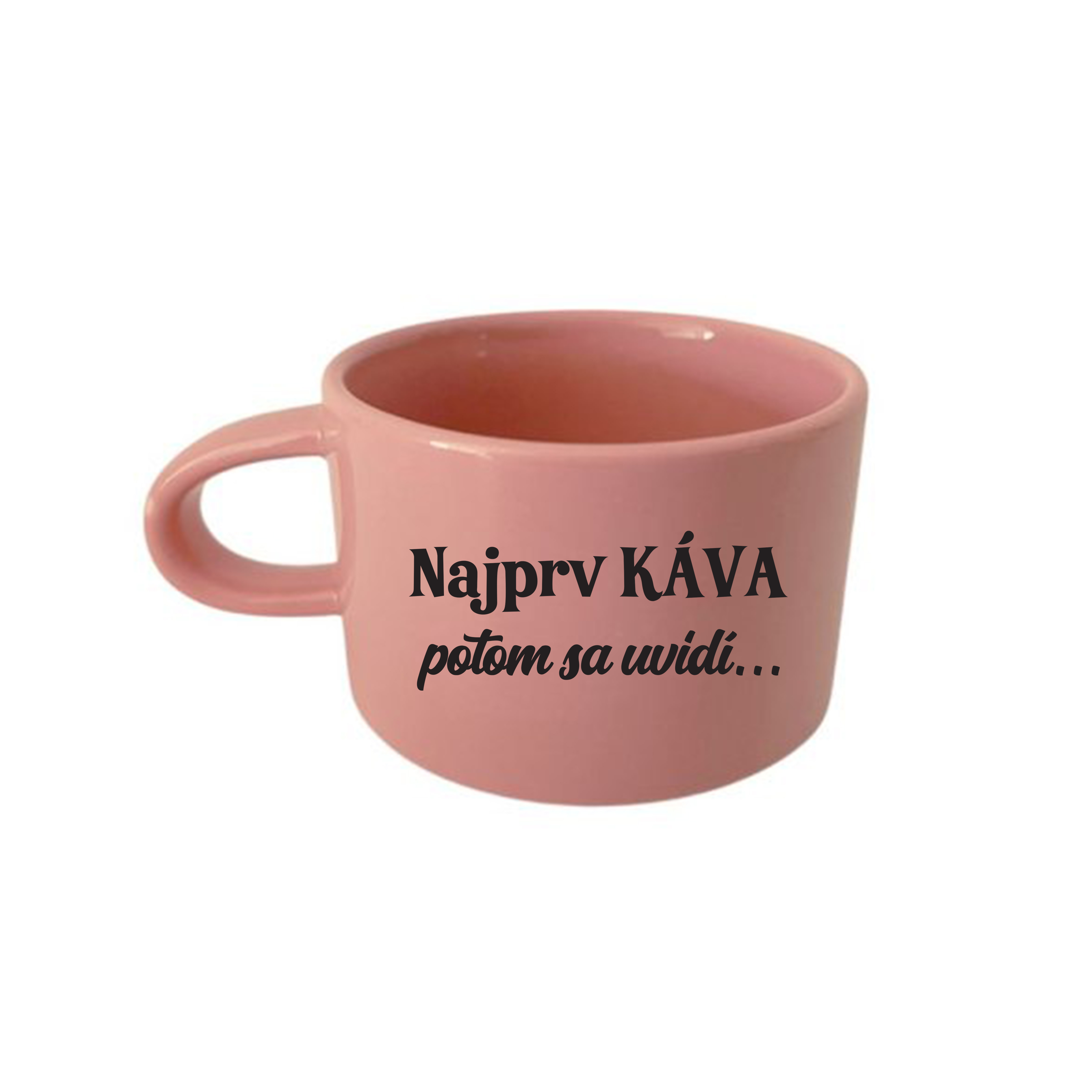 Hrnček makrónka Najprv káva potom sa uvidí...