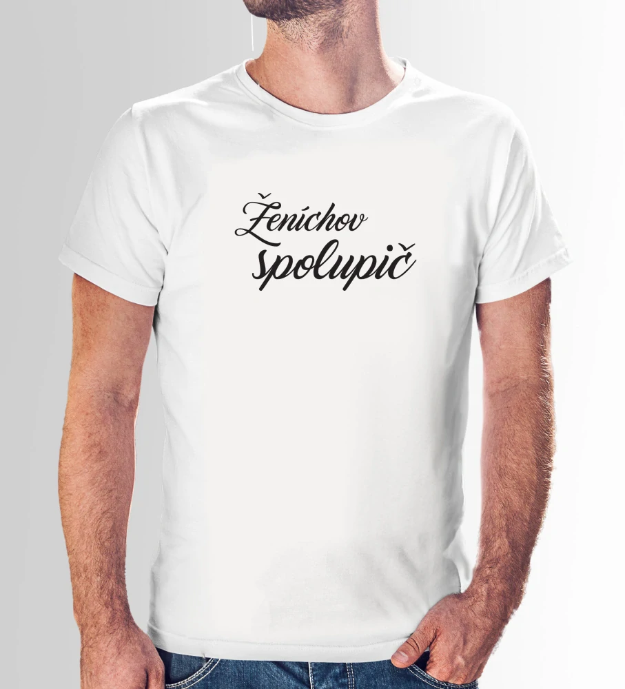 Vtipné tričko s potlačou "Ženích spolupič"