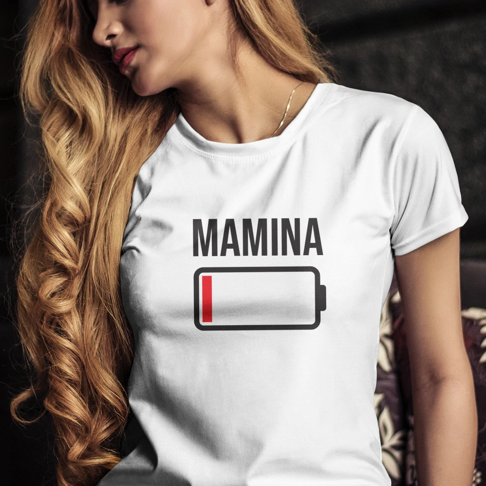 Vtipné tričko s potlačou "Mamina baterka" (Tričko s kvalitnou potlačou)