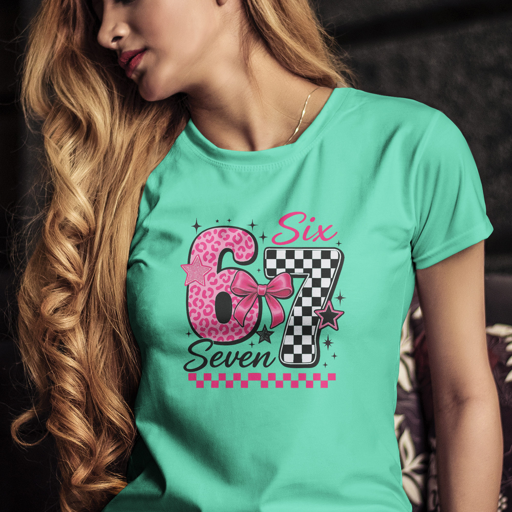 Tričko s potlačou "Six Seven"