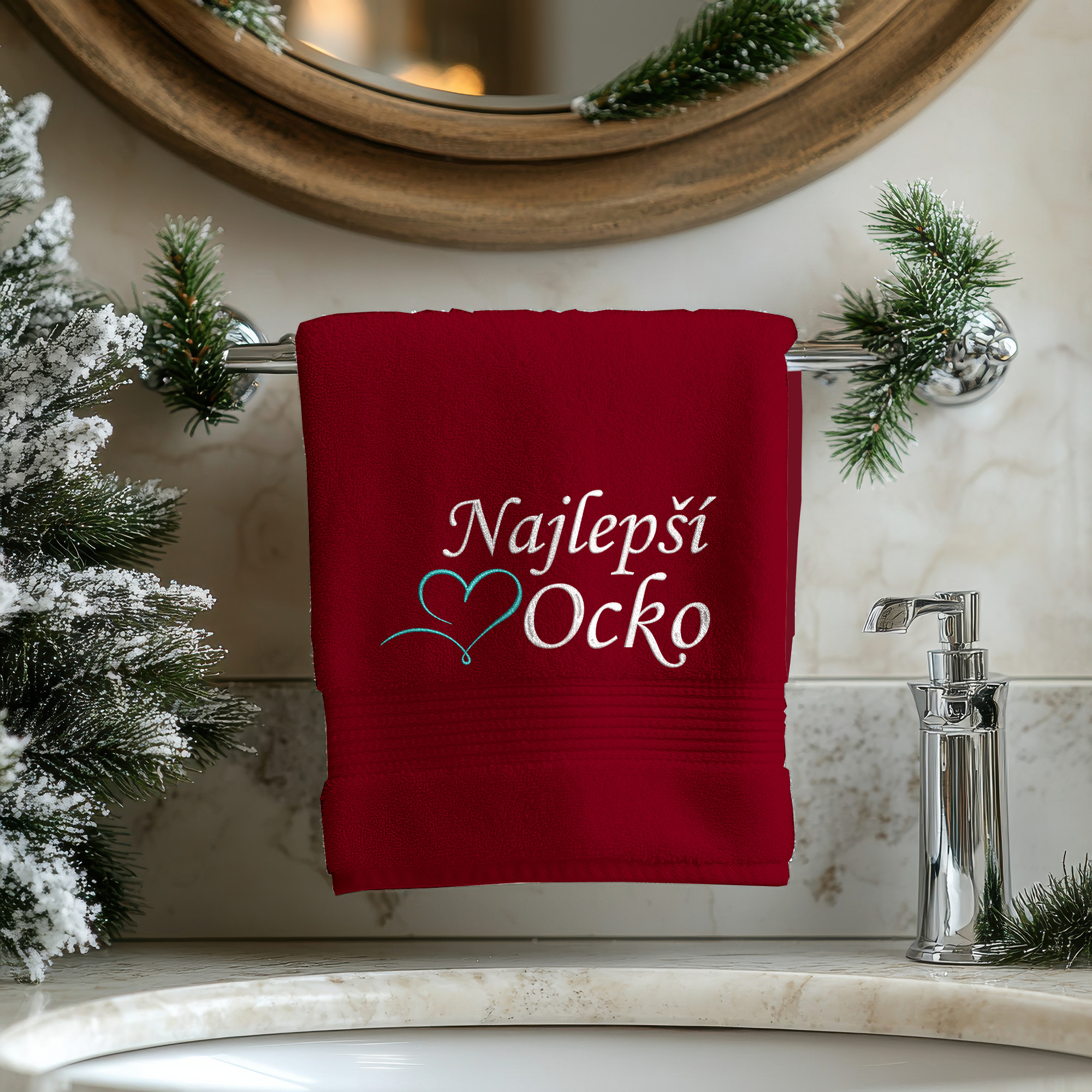 Osuška s výšivkou Najlepší ocko