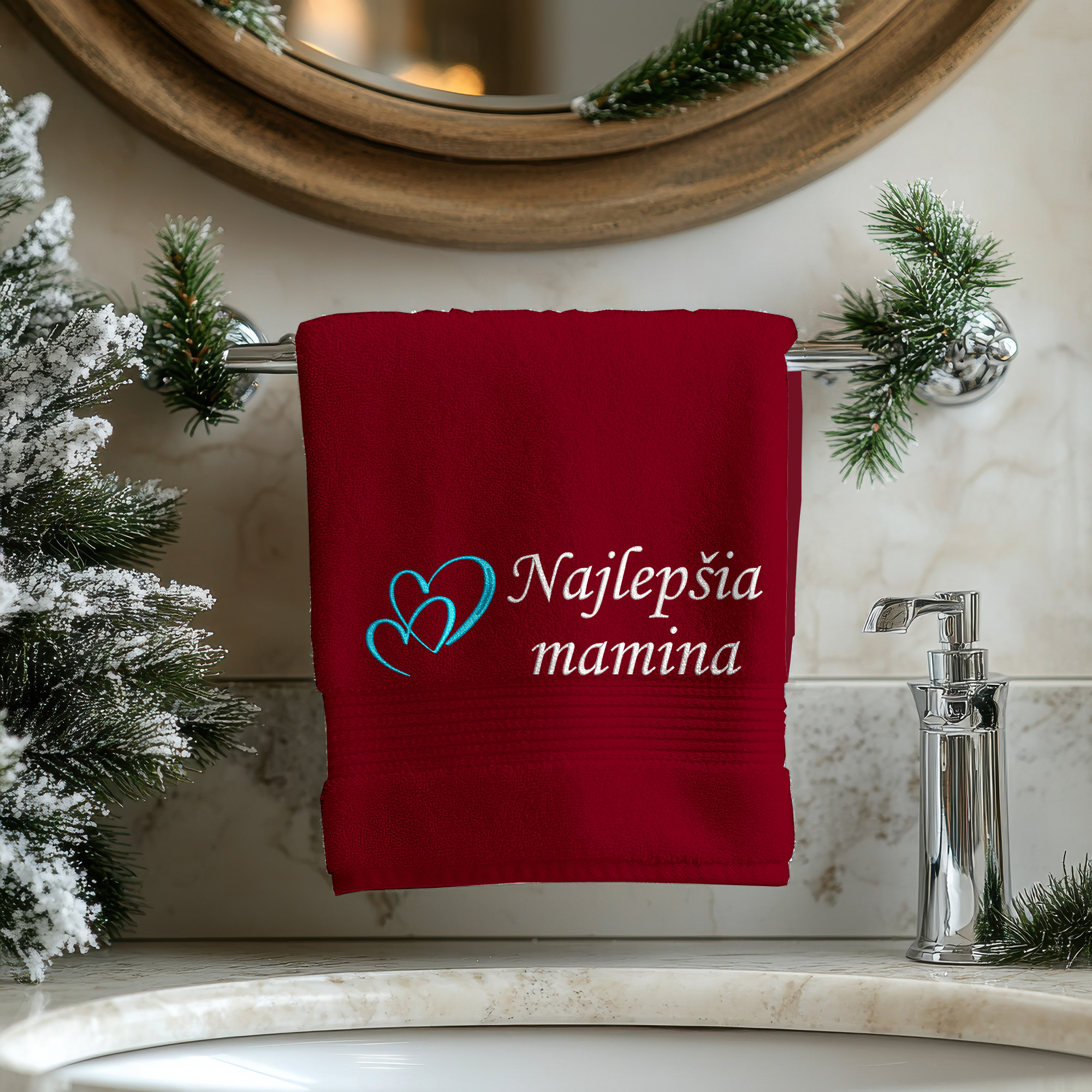 Osuška s výšivkou Najlepšia mamina