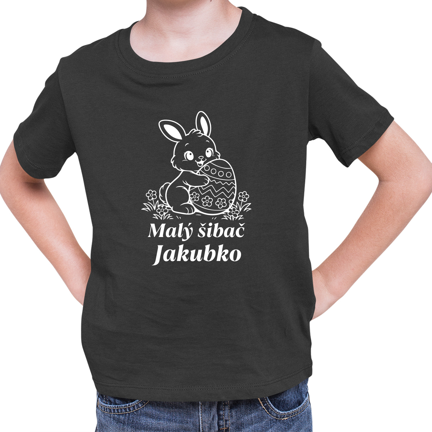 Vtipné tričko s potlačou "Malý šibač s menom na želanie"